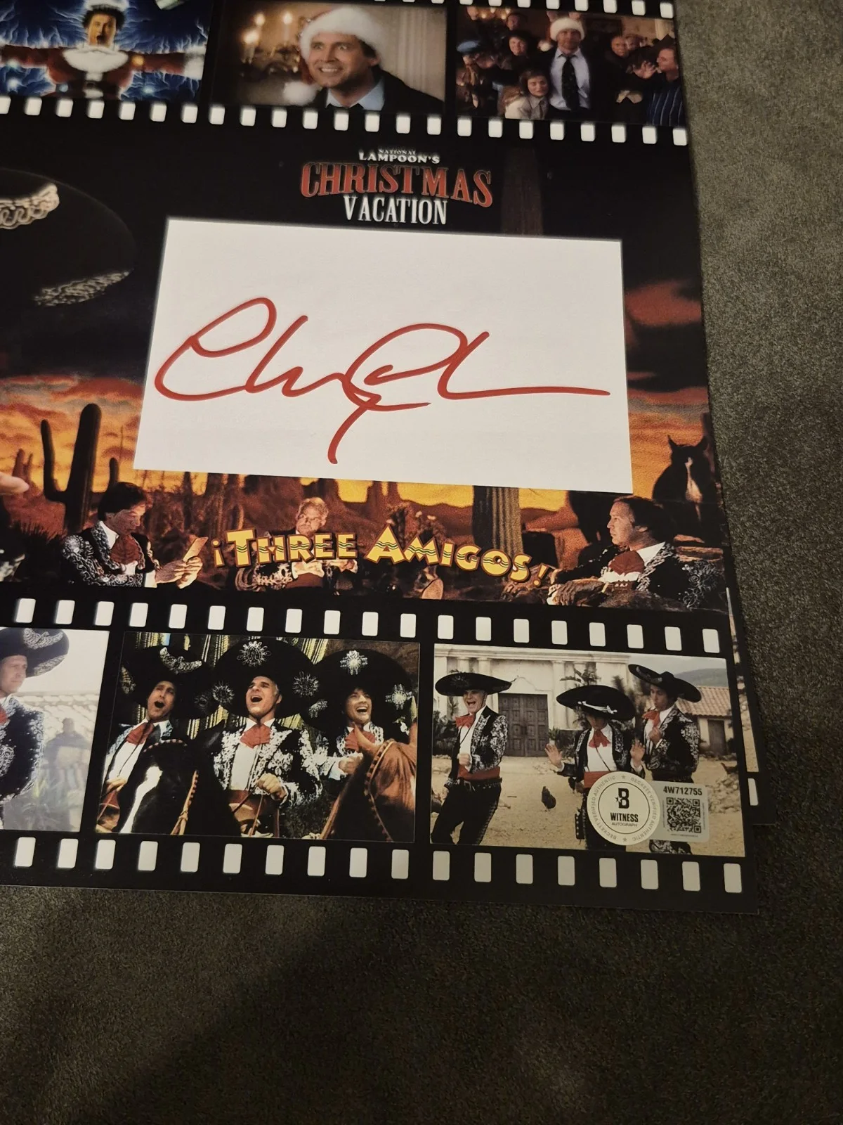 Chevy Chase Signed 11x14 Beckett Christmas Vacation Three Amigos Autograph Photo, изображение 2