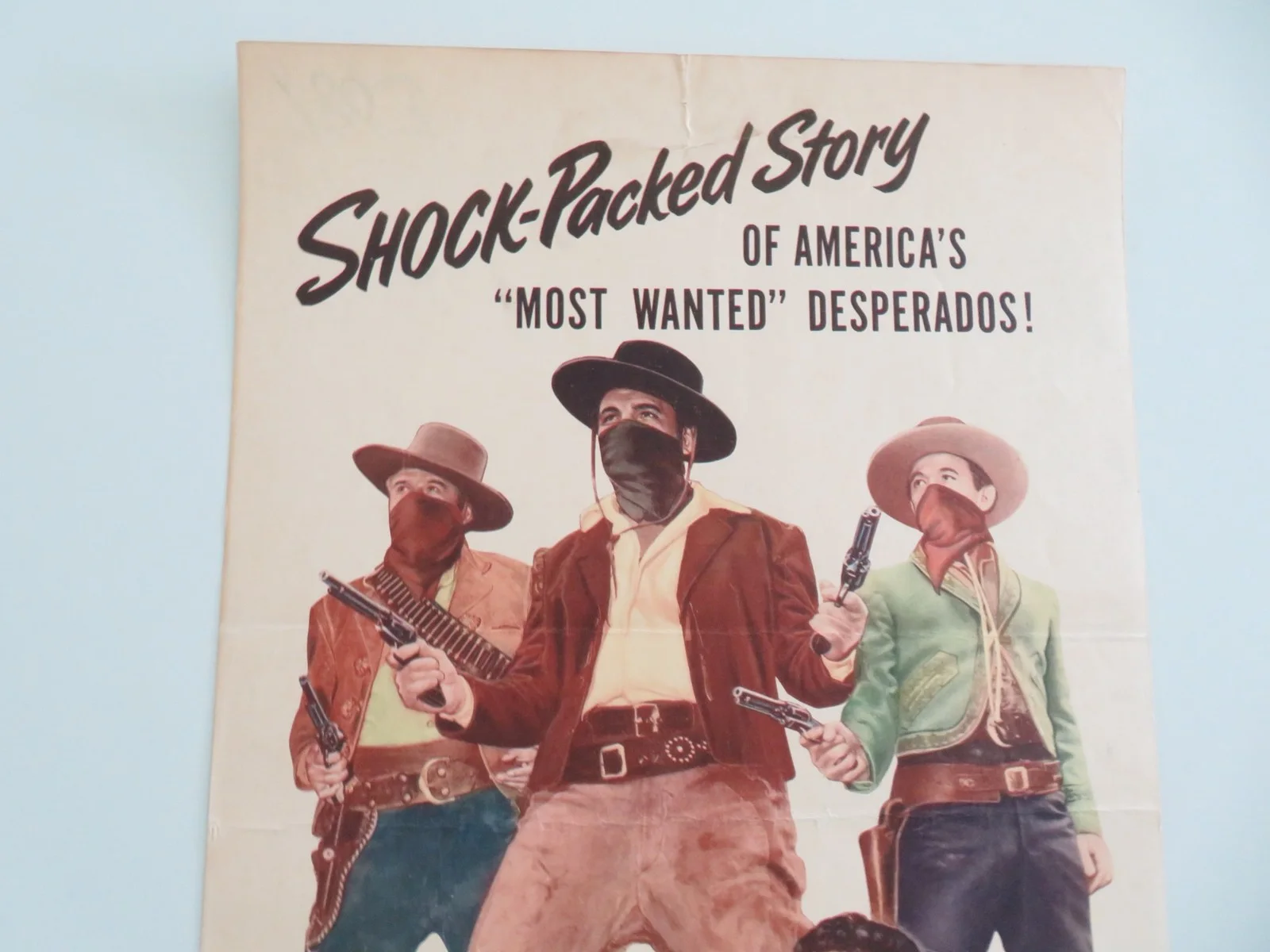 The Three Outlaws US Insert Poster Neville Brand Alan Hale 1956, image 2