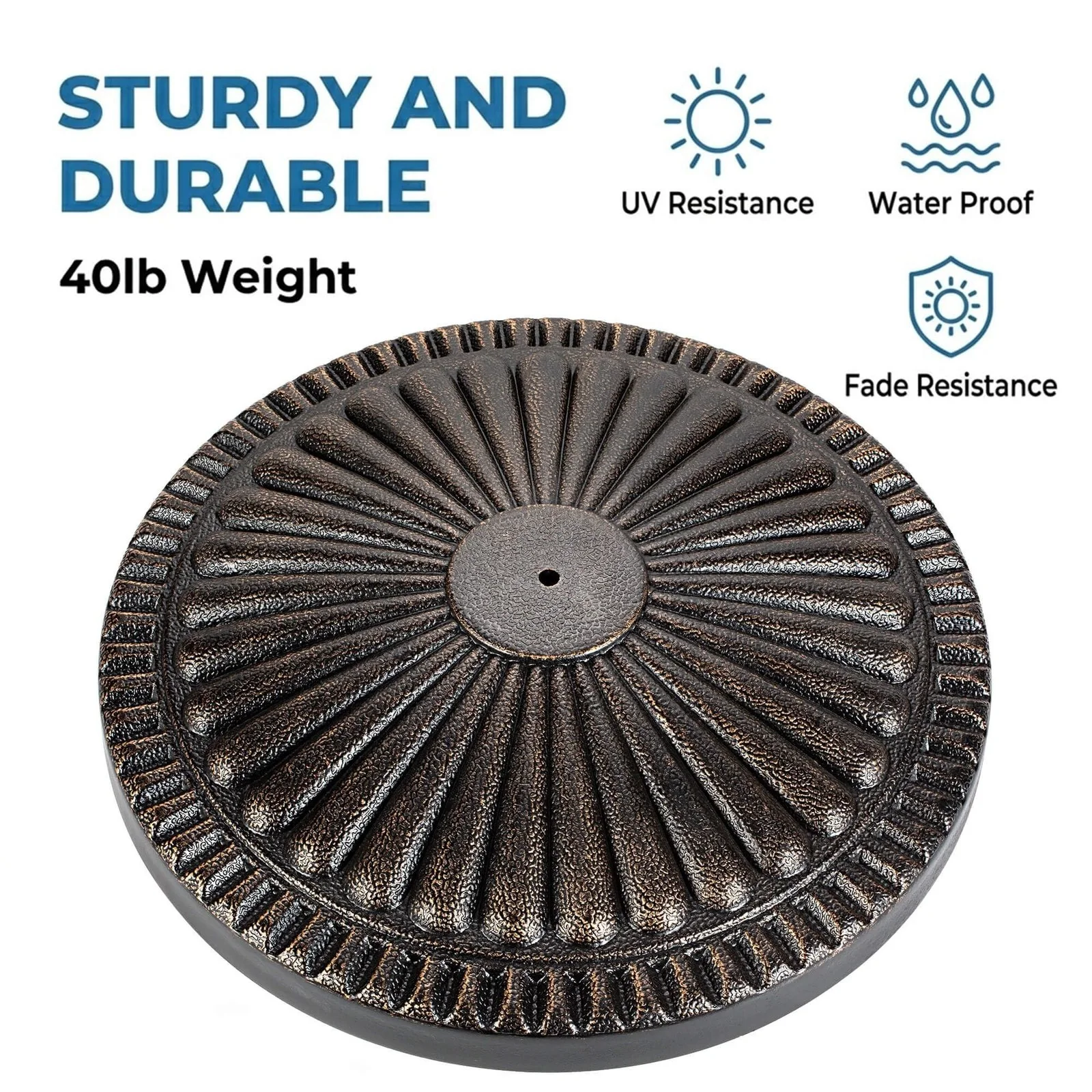 Jarka&Co Patio Umbrella Stand - 40 lbs 20.8" Heavy Duty Outdoor Umbrella Base..., изображение 4