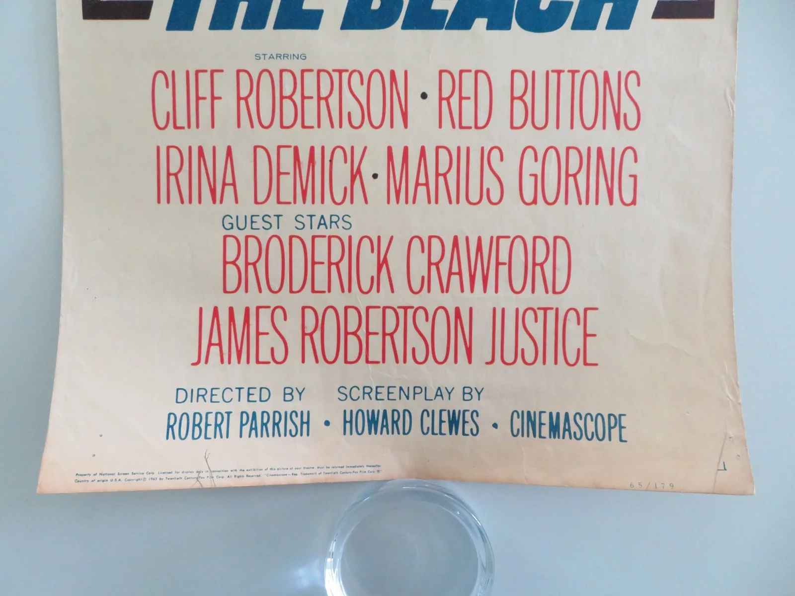Up From The Beach US Insert Poster Cliff Robertson Red Buttons 1965, image 4