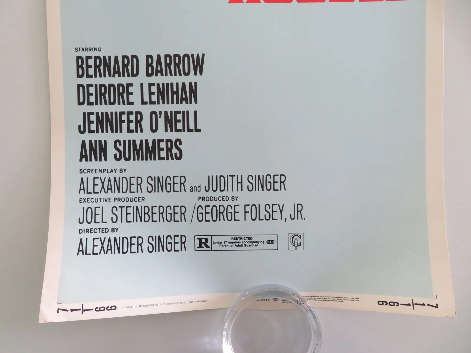 Glass Houses US Insert Poster Bernard Barrow Deirdre Lenihan 1971, image 4