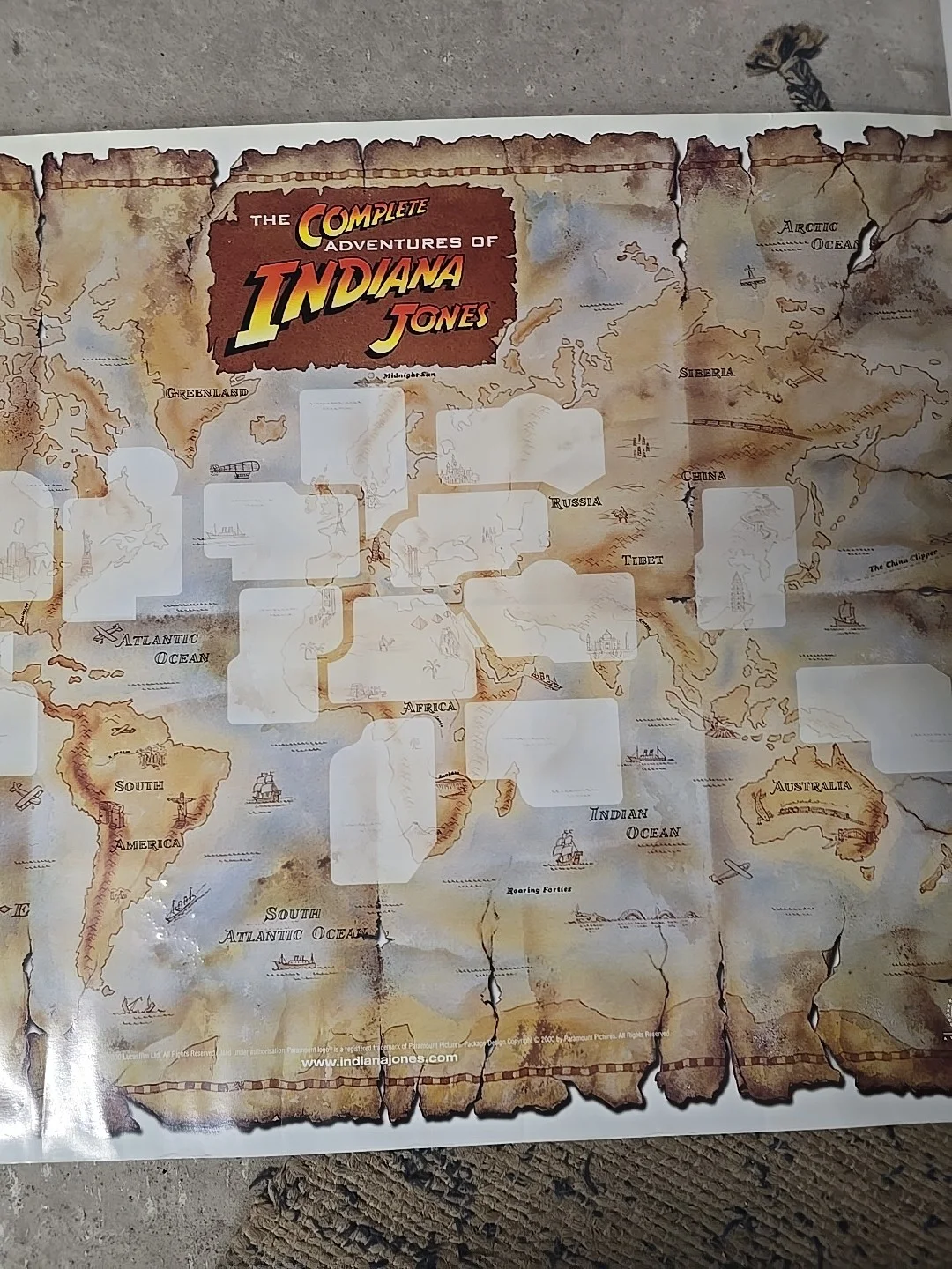 Indiana Jones Complete Adventures Original Poster young Indiana Jones map VHS, image 4