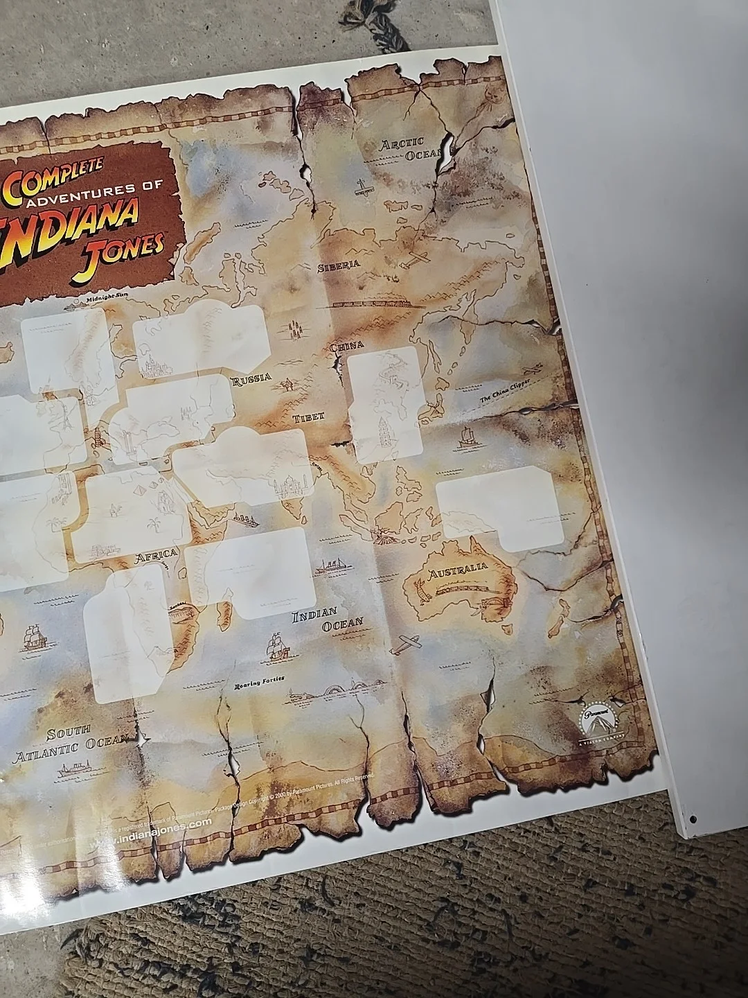 Indiana Jones Complete Adventures Original Poster young Indiana Jones map VHS, image 5