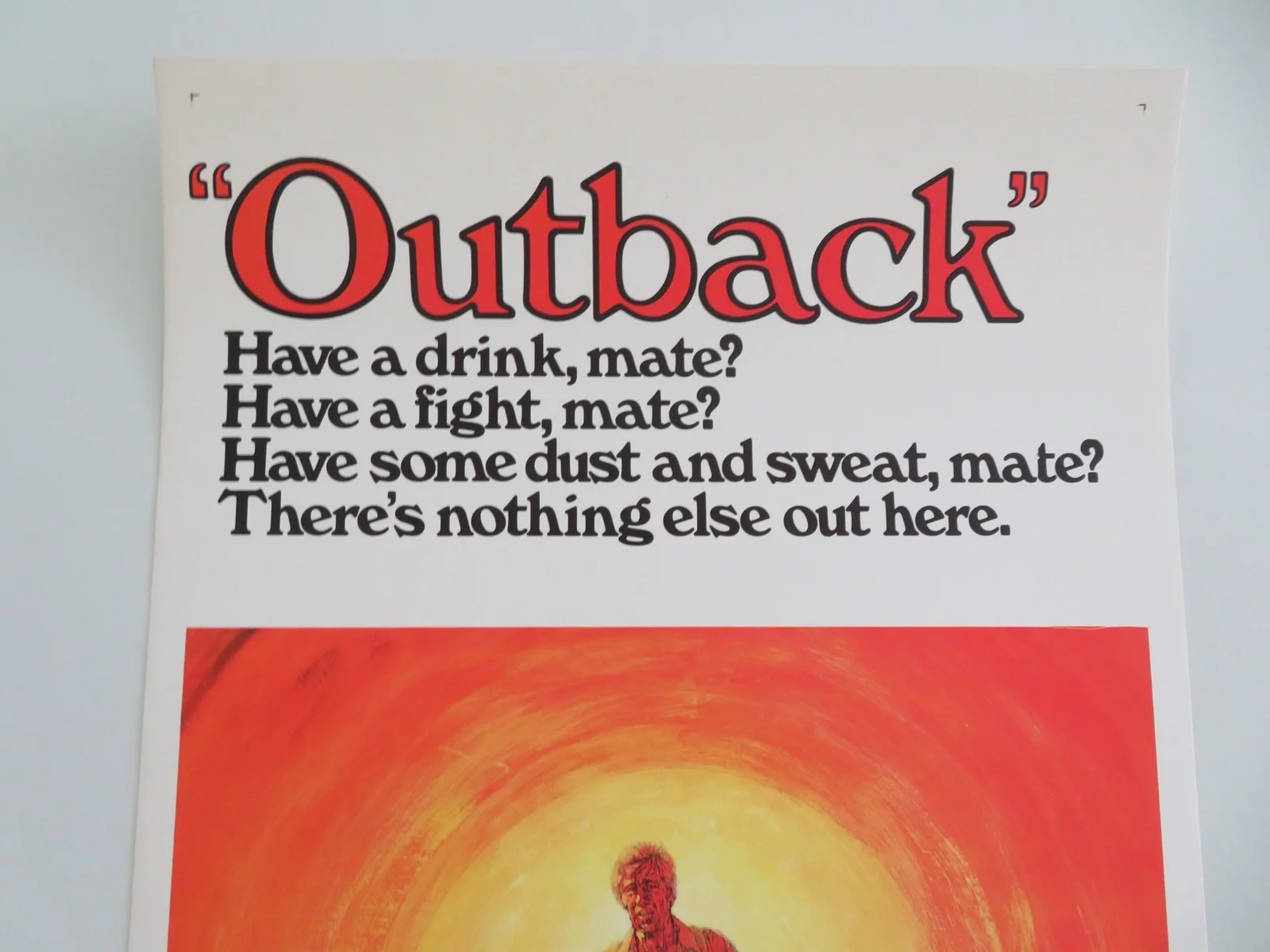 Wake In Fright US Insert Poster Donald Pleasence Gary Bond 1971, изображение 2