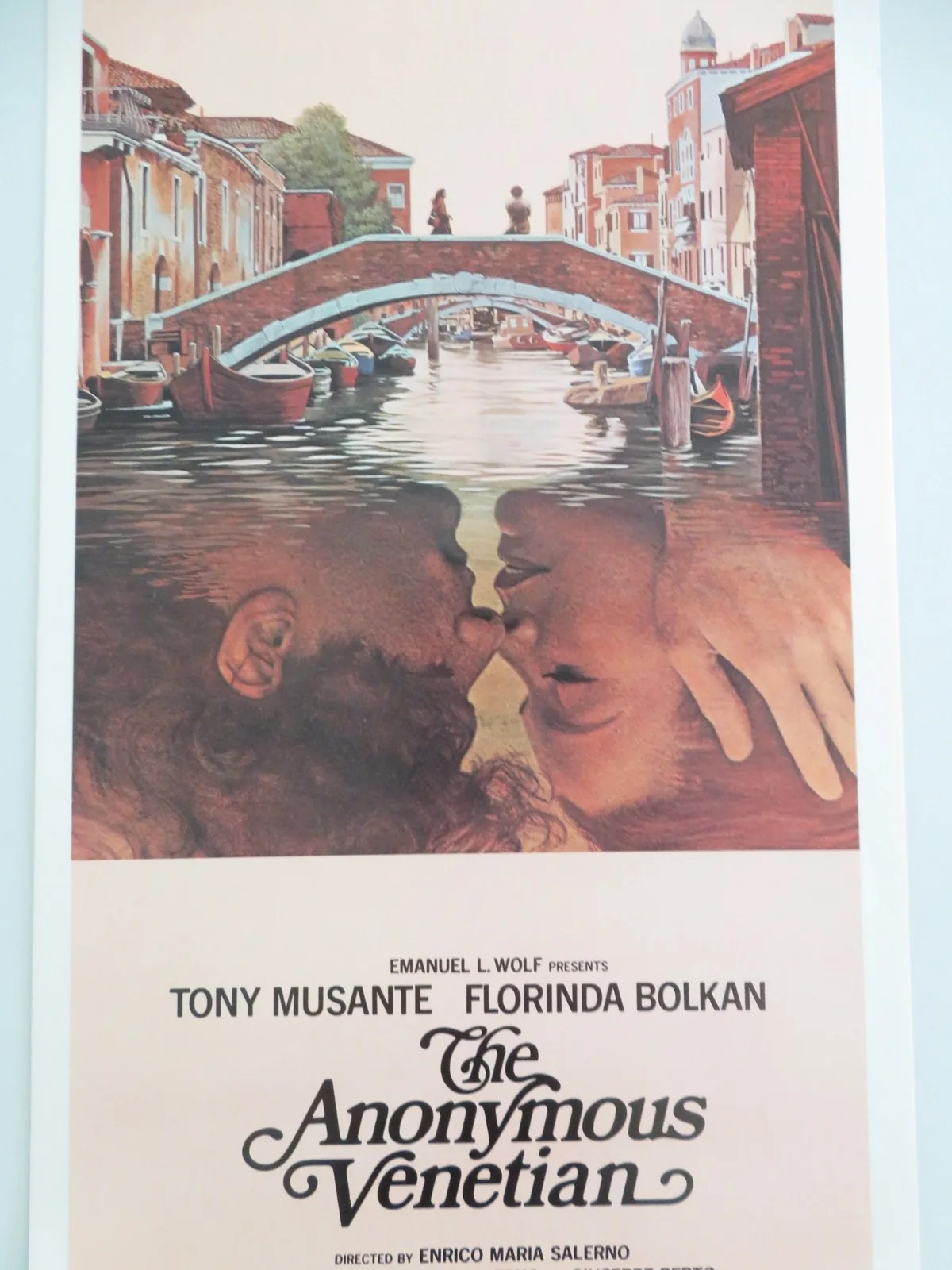 The Anonymous Venetian US Insert Poster Tony Musante Florinda Bolkan 1971, изображение 3
