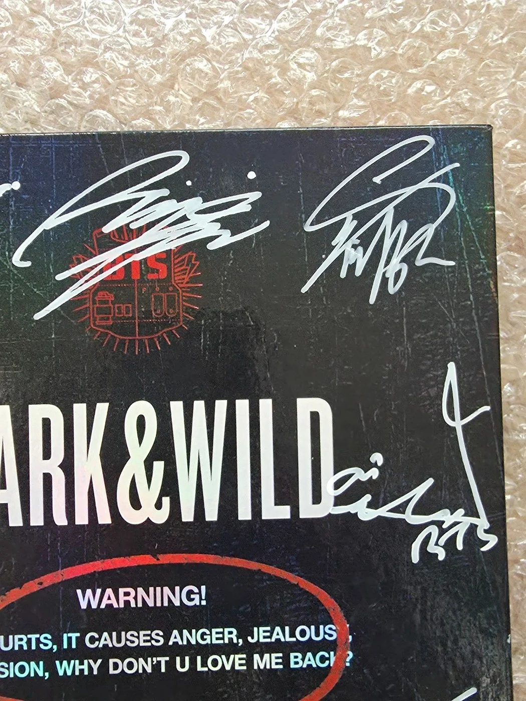 BTS BANGTAN BOYS Promo Dark & Wild Danger Album Autographed Hand Signed, image 5