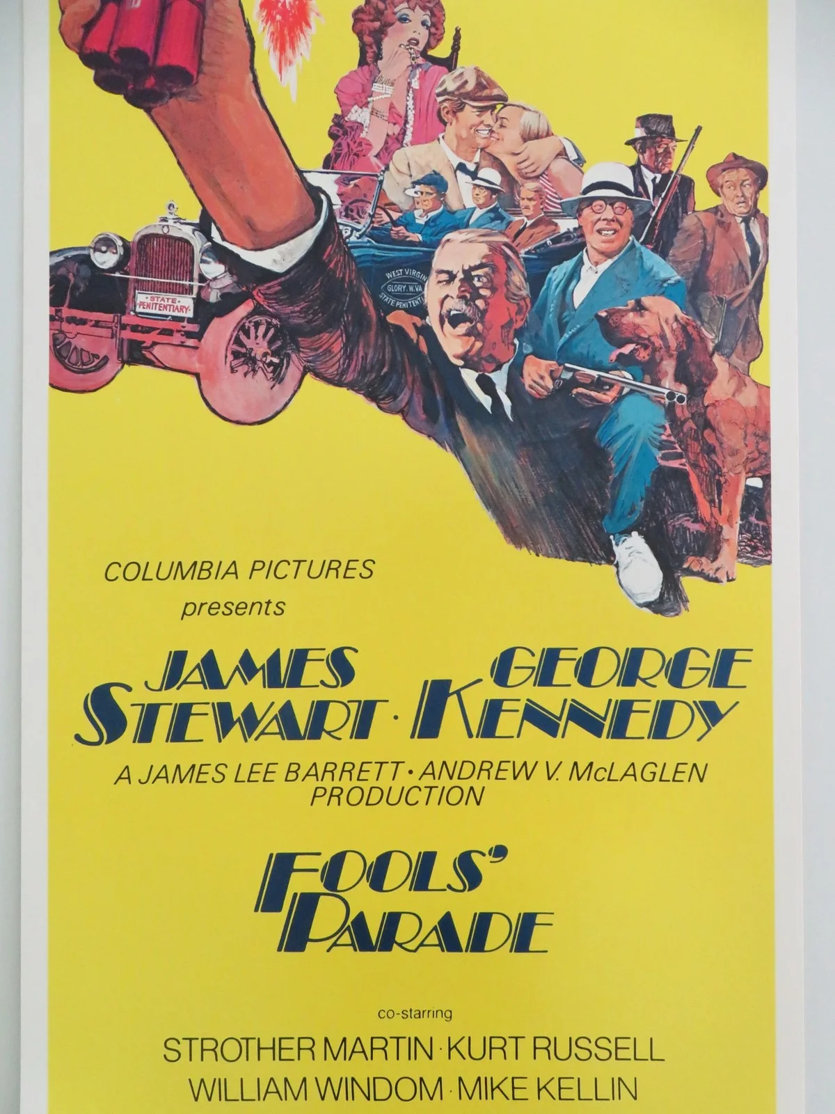 Fools' Parade US Insert Poster James Stewart George Kennedy Kurt Russell 1971, изображение 3