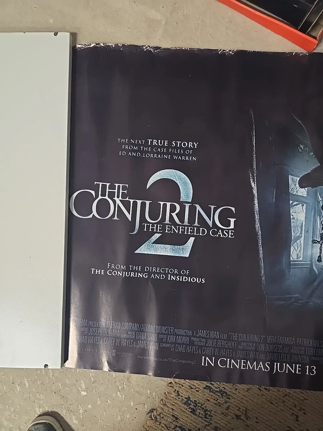 The Conjuring 2 Quad Poster ORIGINAL UK Cinema Film Movie Theatre Enfield Case, изображение 2