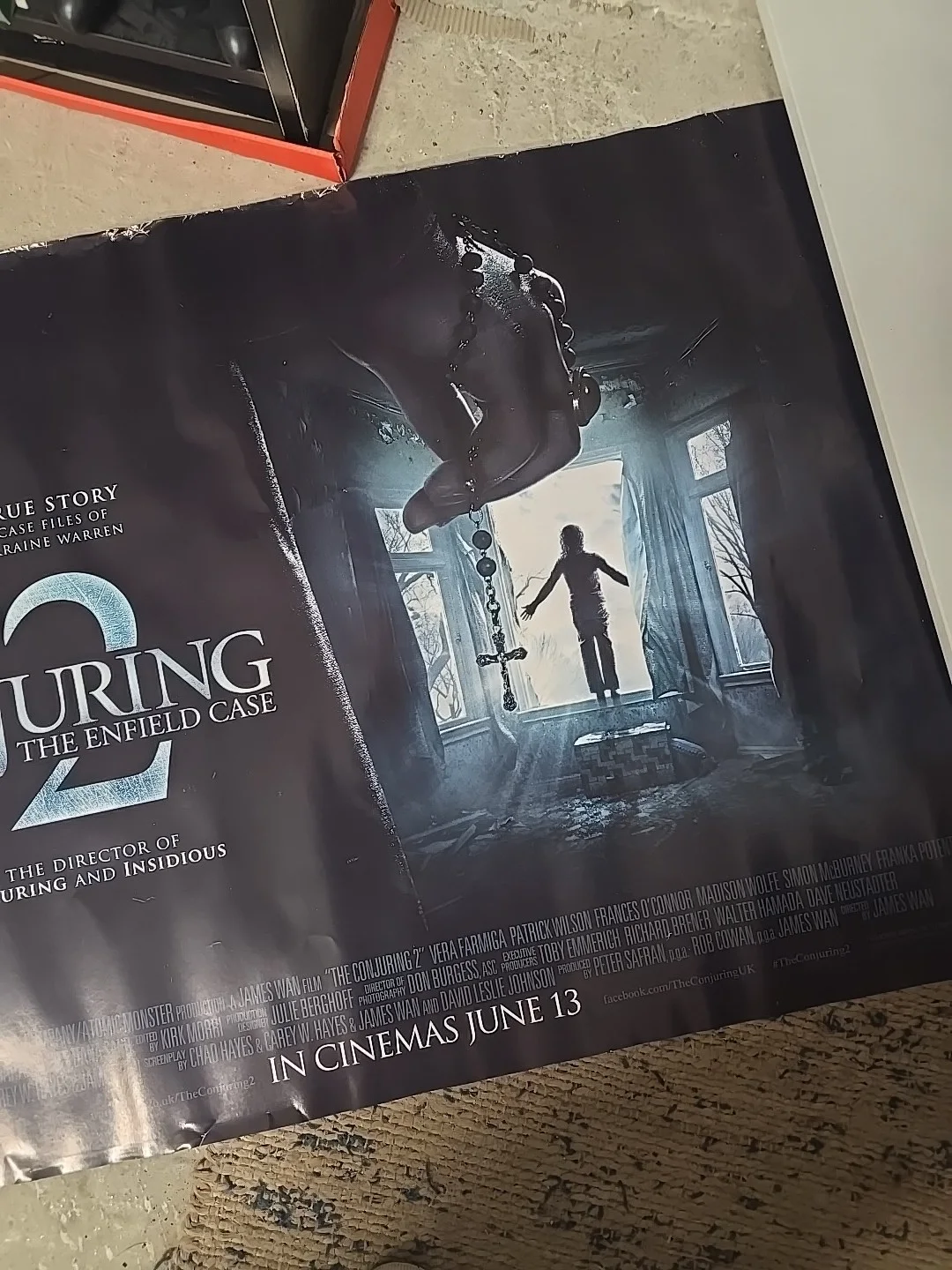 The Conjuring 2 Quad Poster ORIGINAL UK Cinema Film Movie Theatre Enfield Case, изображение 3
