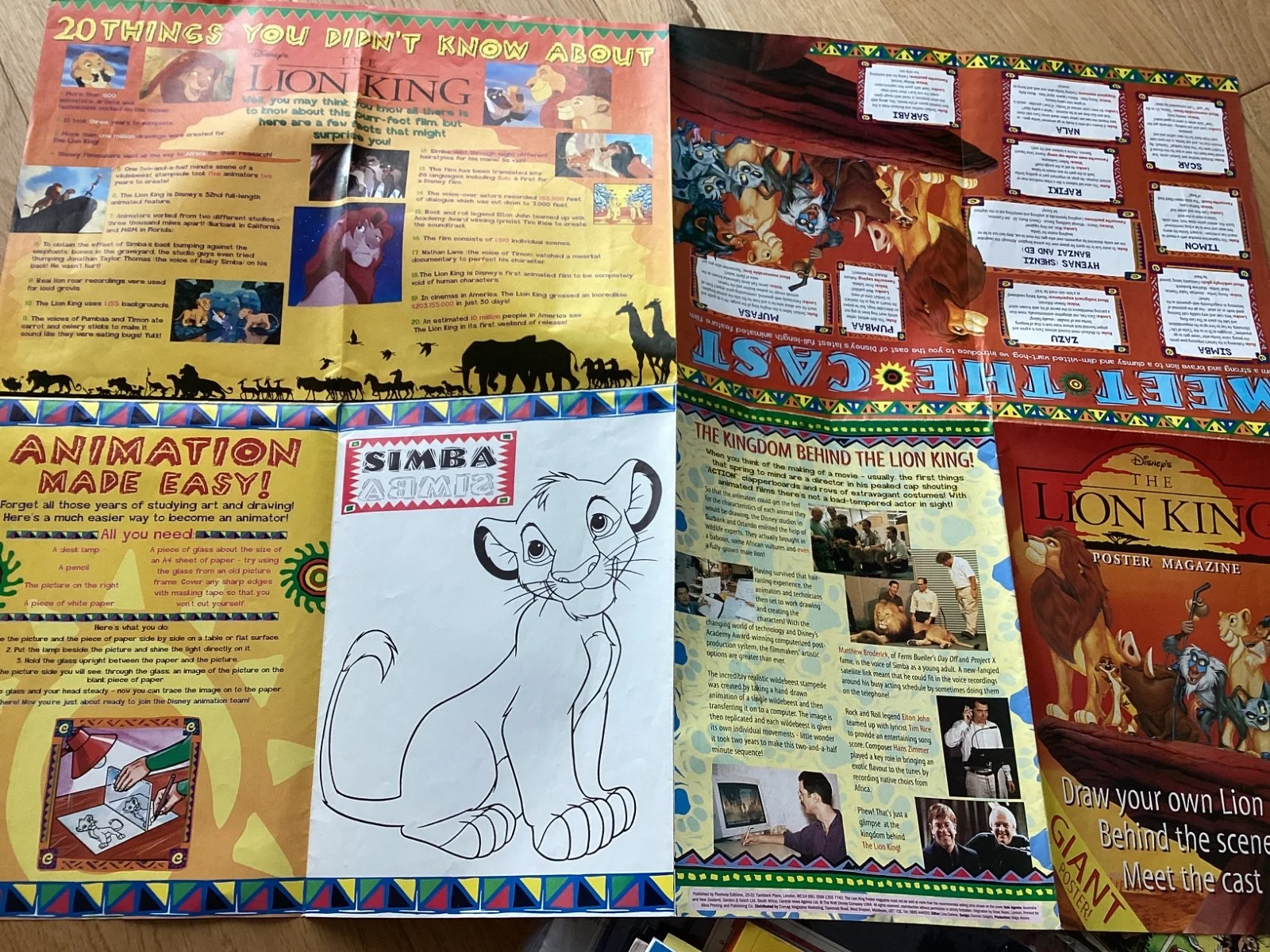 1994 Disney's Lion King Giant Poster, image 4