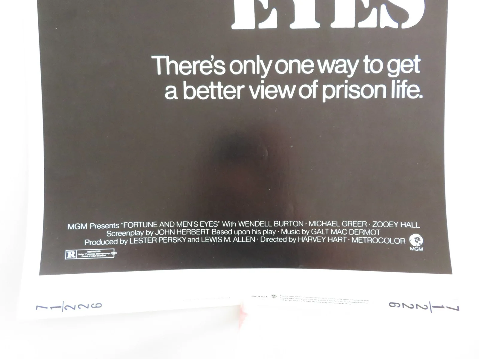 Fortune and Men's Eyes US Insert Poster Wendell Burton Michael Greer 1971, изображение 4