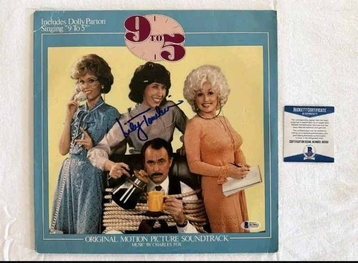 Lily Tomlin Signed 9 to 5 Soundtrack LP Album Record Beckett COA Autograph, изображение 2