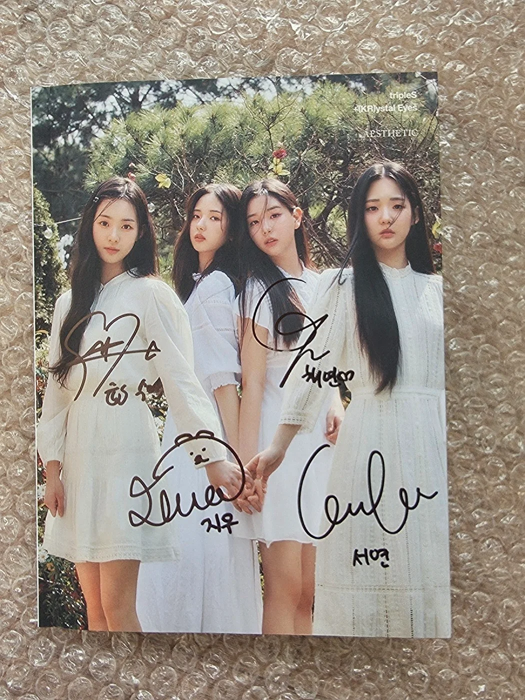 Triples + (KR) ystal Eyes Aesthetic A Ver. Album Autographed Hand Signed All Me, изображение 4