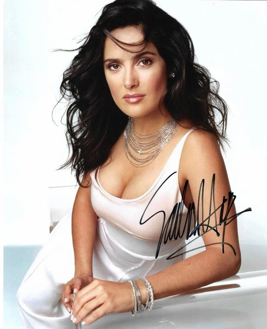SALMA HAYEK — SALMA HAYEK 8.5X11 SIGNED PHOTO AUTOGRAPH ORIGINAL MEXICAN SIGNATURE REPRINT