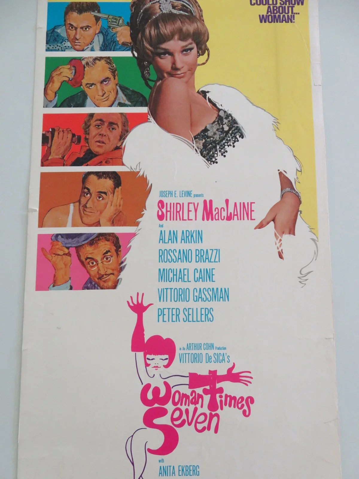 Woman Times Seven US Insert Poster Shirley Maclaine Peter Sellers 1967, изображение 3