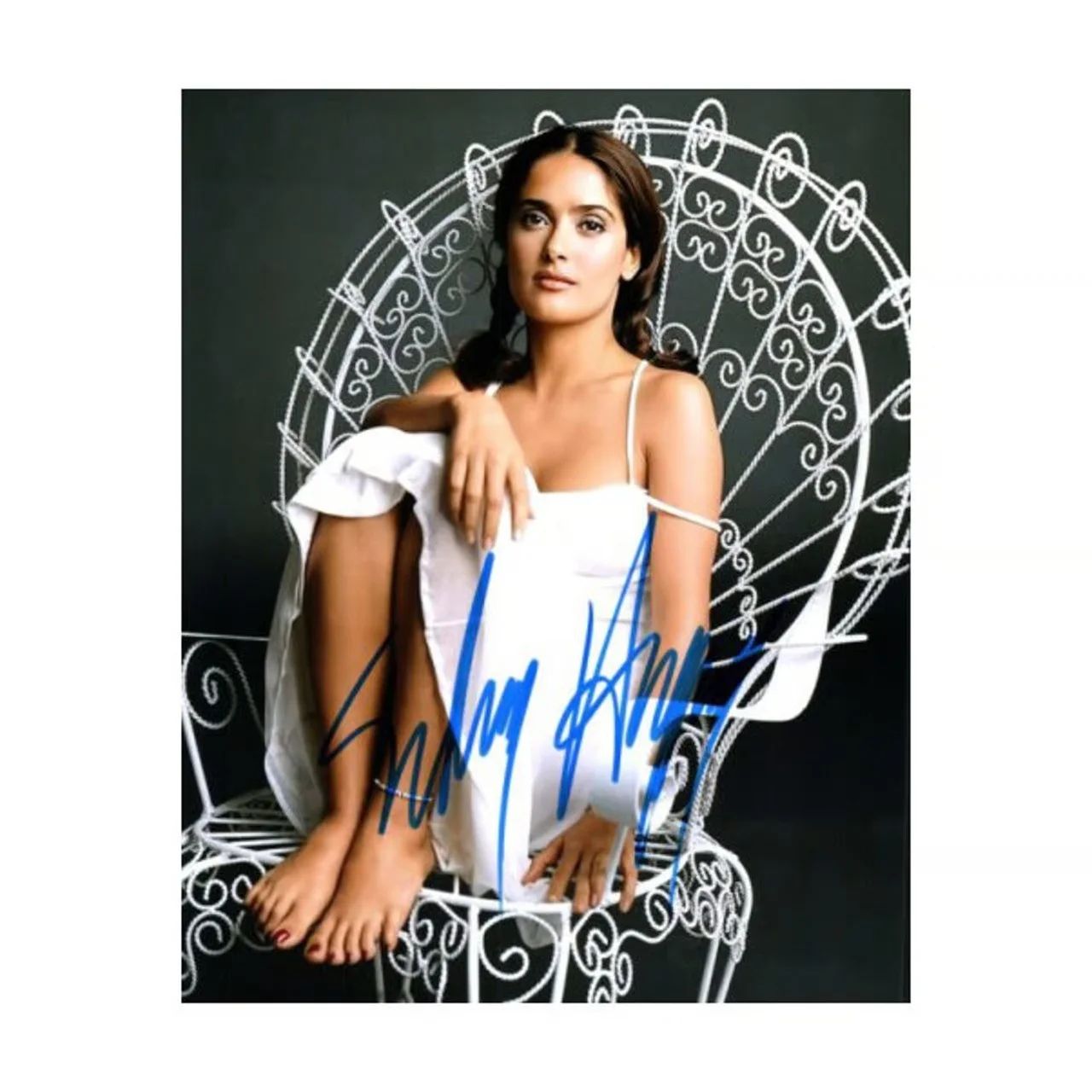 SALMA HAYEK — SALMA HAYEK 8.5X11 SIGNED PHOTO AUTOGRAPH ORIGINAL MEXICAN SIGNATURE REPRINT