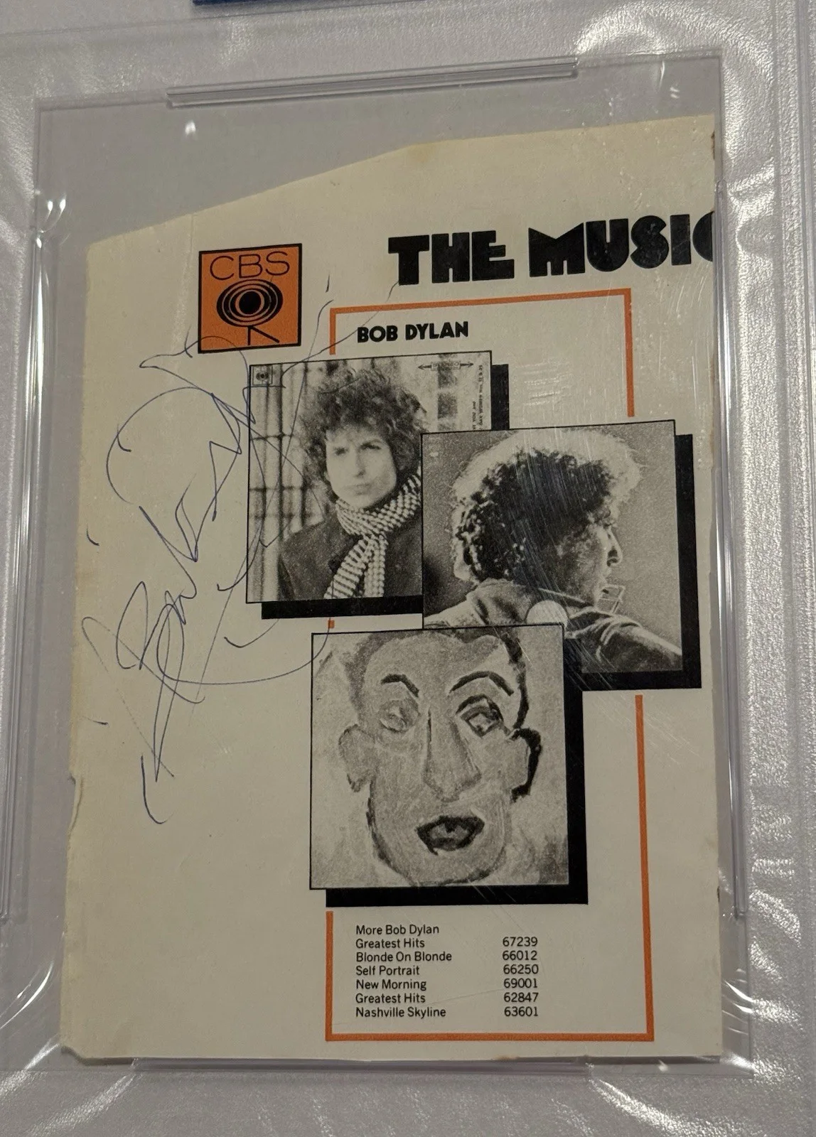 Bob Dylan Signed Magazine Advertisment Cut PSA Authentic Auto VINTAGE Signature, изображение 2