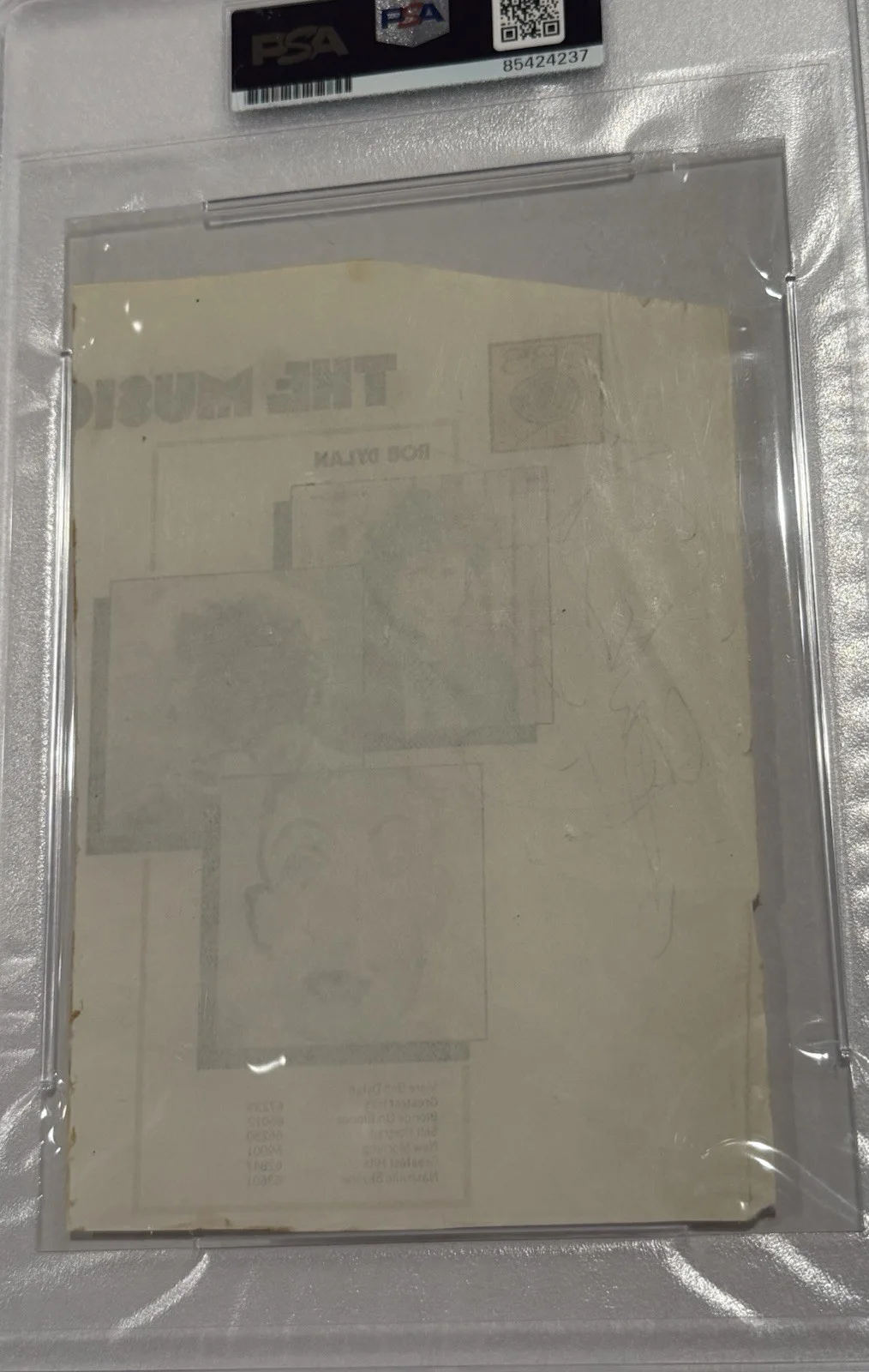 Bob Dylan Signed Magazine Advertisment Cut PSA Authentic Auto VINTAGE Signature, изображение 5
