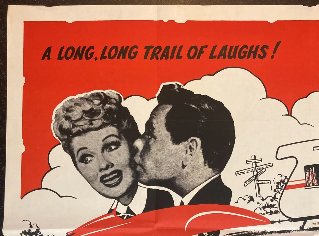 THE LONG LONG TRAILER 1954 (V2) Original Cinema UK Quad Movie POSTER Ball Rare, изображение 5
