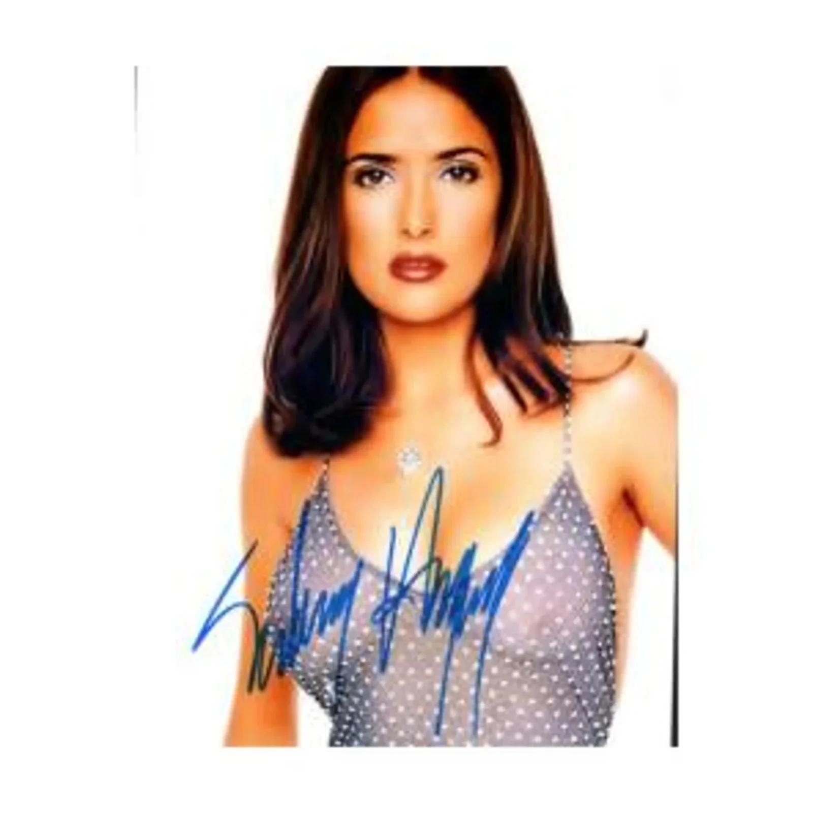 SALMA HAYEK — SALMA HAYEK 8.5X11 SIGNED PHOTO AUTOGRAPH ORIGINAL MEXICAN SIGNATURE REPRINT