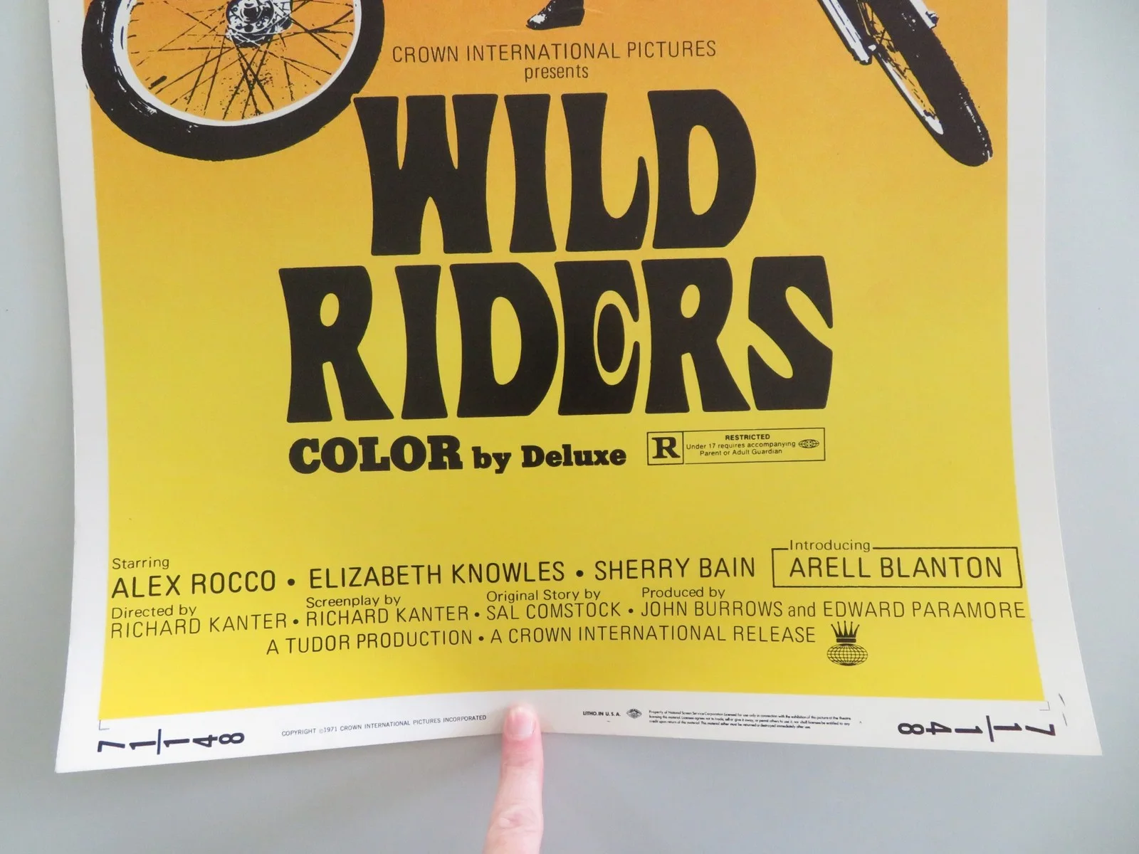 Wild Riders US Insert Poster Alex Rocco Elizabeth Knowles 1971, image 4