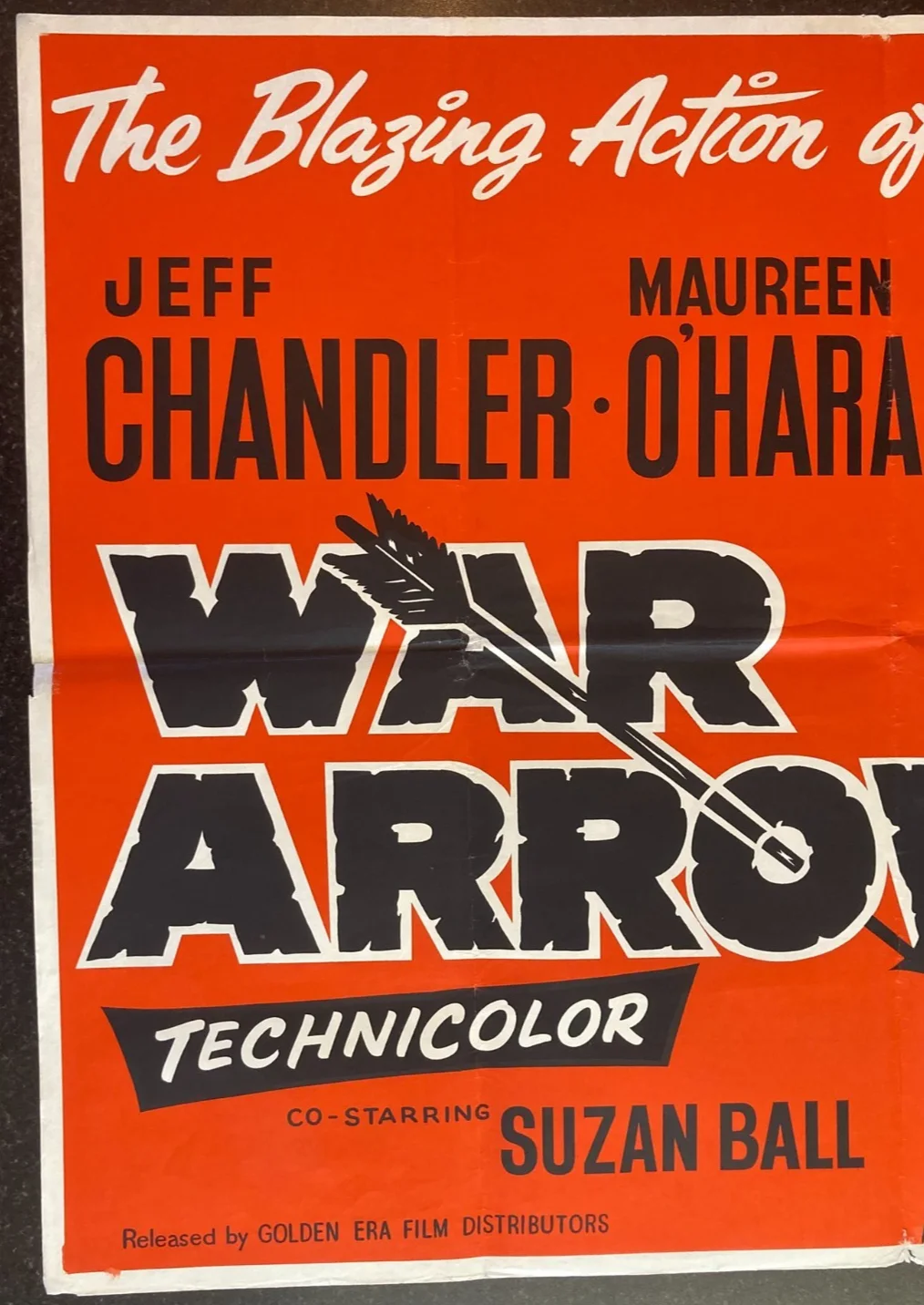 WAR ARROW 1954 (V2) Original Cinema UK Quad Movie POSTER Chandler & O'Hara Rare, изображение 3