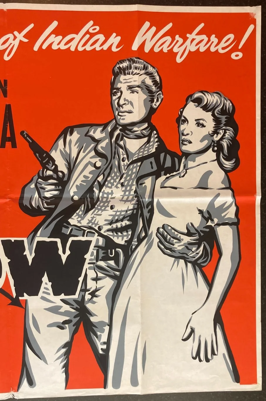 WAR ARROW 1954 (V2) Original Cinema UK Quad Movie POSTER Chandler & O'Hara Rare, изображение 4