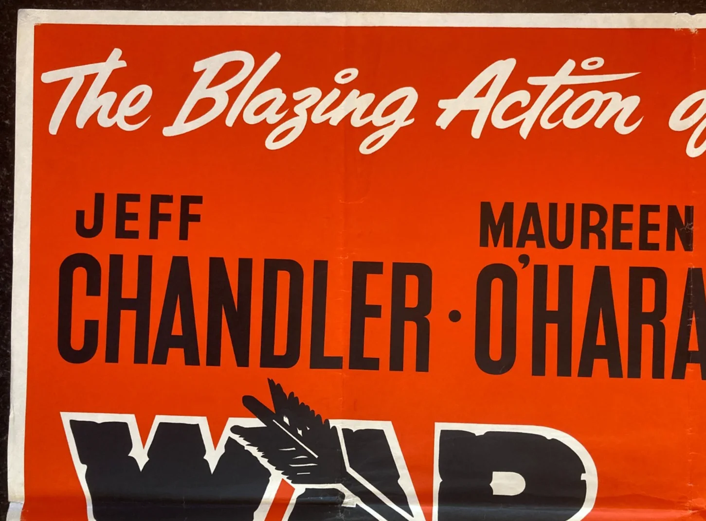 WAR ARROW 1954 (V2) Original Cinema UK Quad Movie POSTER Chandler & O'Hara Rare, изображение 5