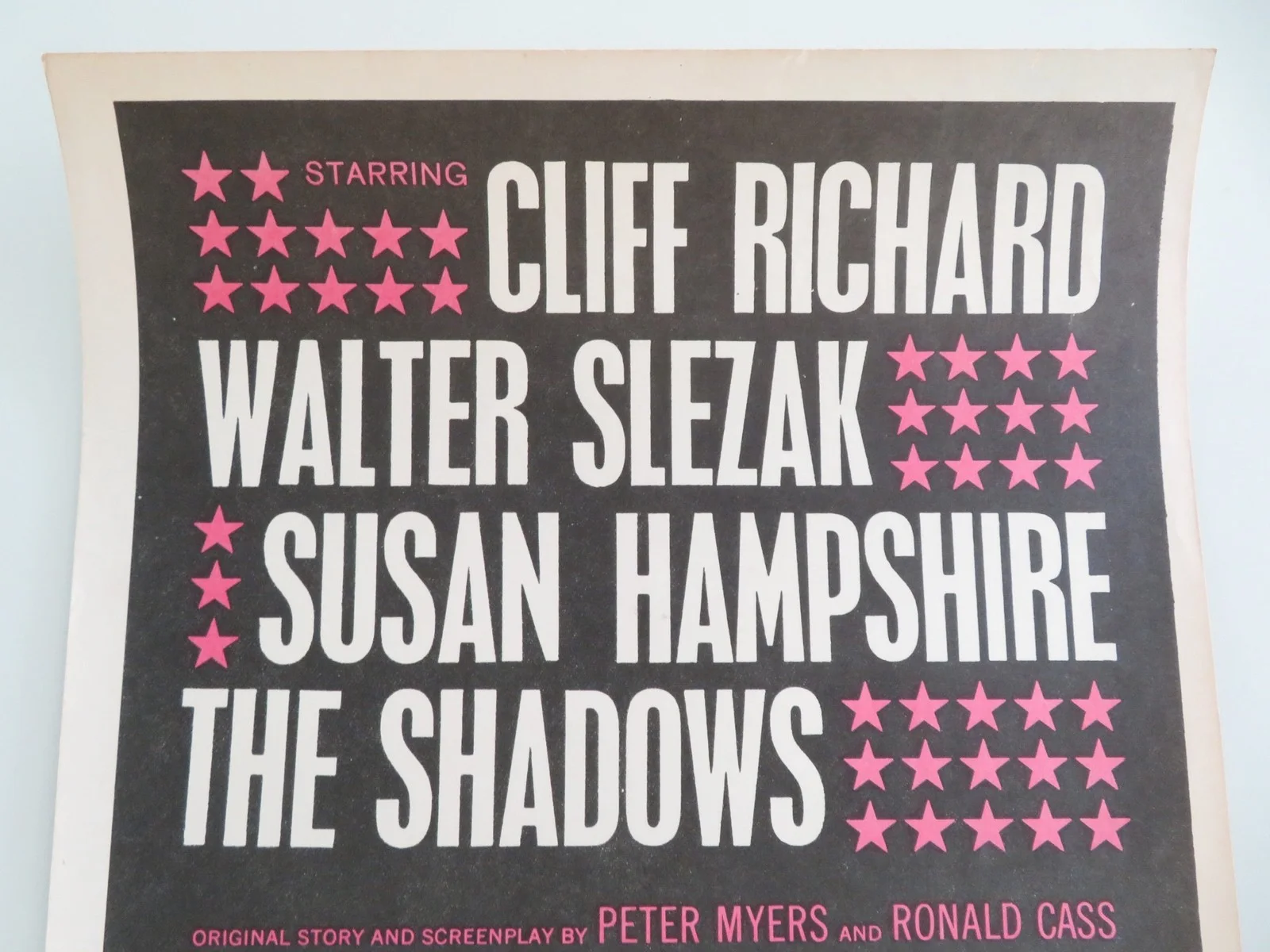 Wonderful Life US Insert Poster Cliff Richard Susan Hampshire 1965, image 2