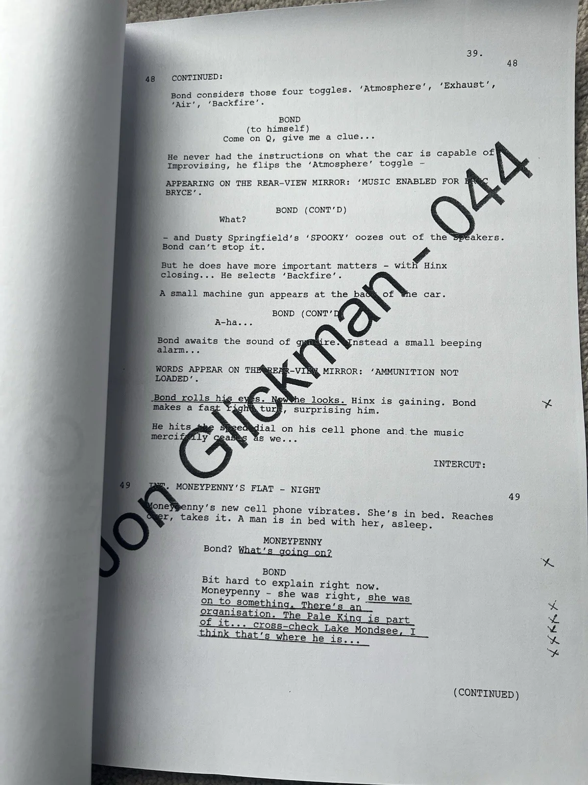 Spectre Film Script. James Bond, 007, Daniel Craig, Monica Bellucci, Ben Whishaw, изображение 2