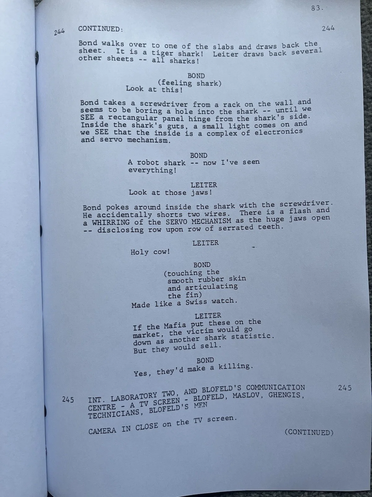 James Bond 007 Unproduced Film Script ‘Warhead.’ Sean Connery., image 2