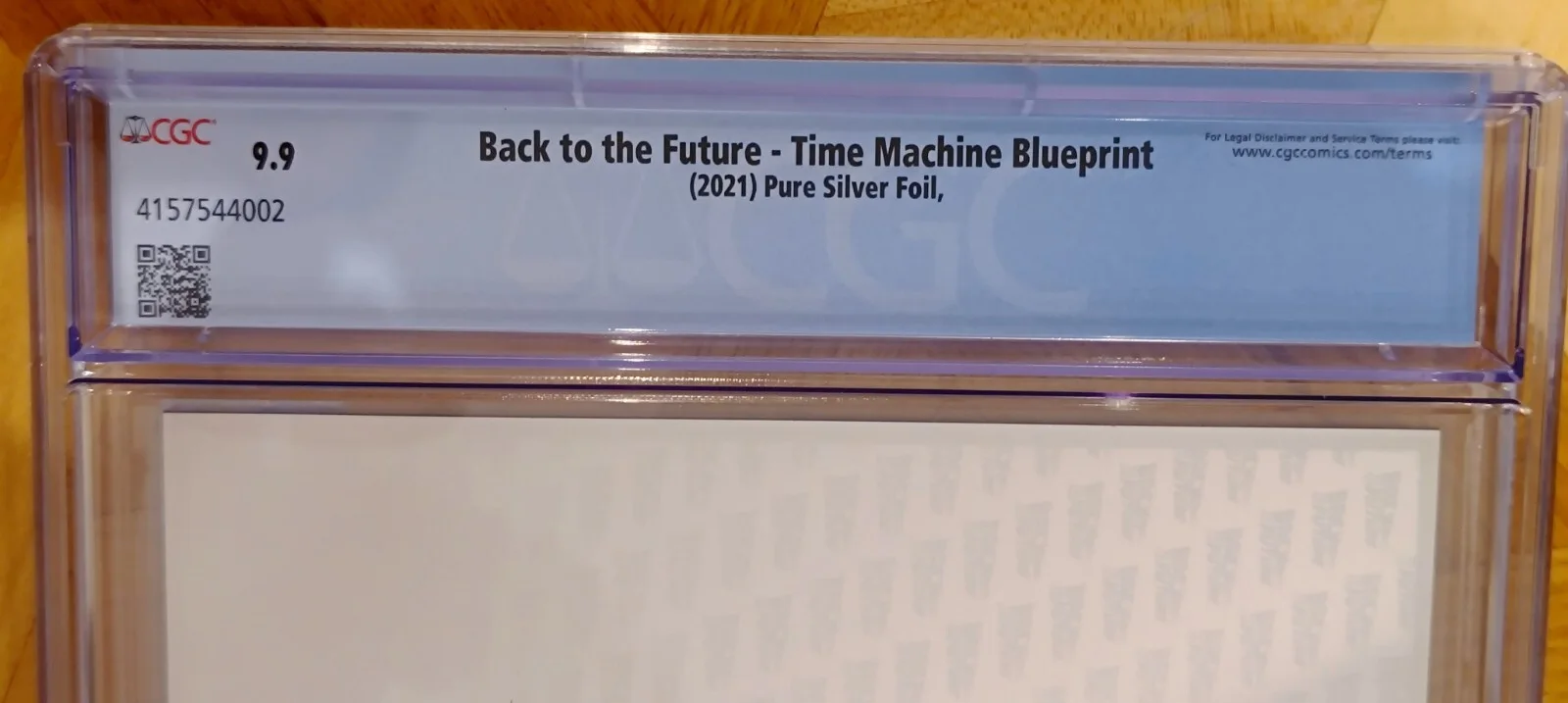 Christopher Lloyd — Back To The Future: TIME MACHINE BLUEPRINT PURE SILVER BTTF Christopher Lloyd, image 4