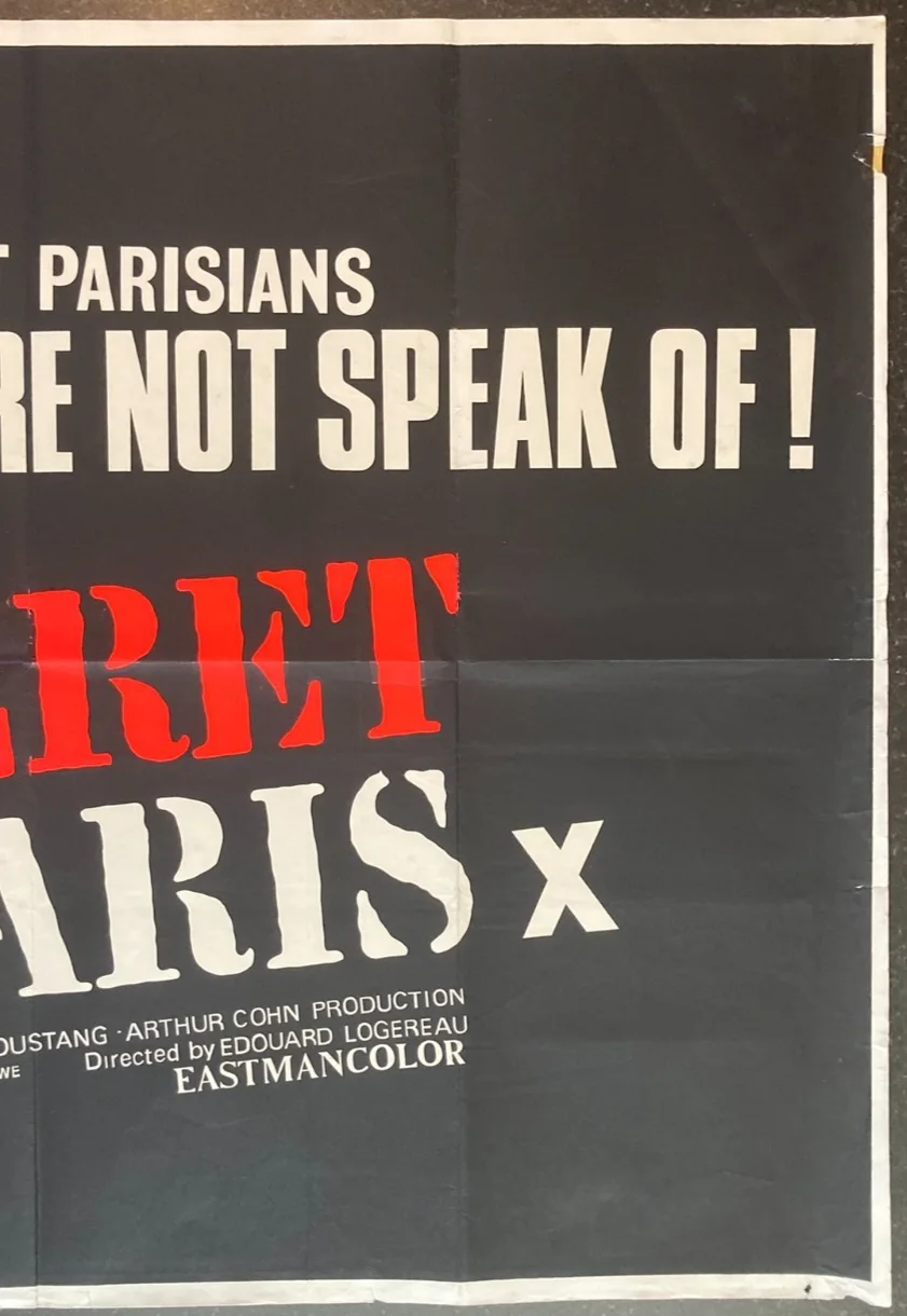 SECRET PARIS 1965 Original Cinema UK Quad Movie POSTER Shockumentary Rare, изображение 4