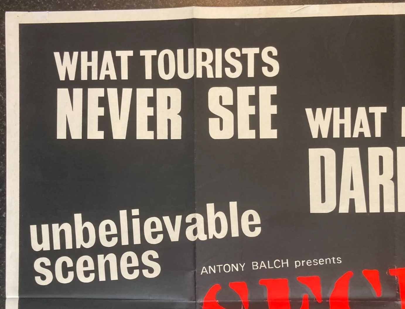 SECRET PARIS 1965 Original Cinema UK Quad Movie POSTER Shockumentary Rare, изображение 5