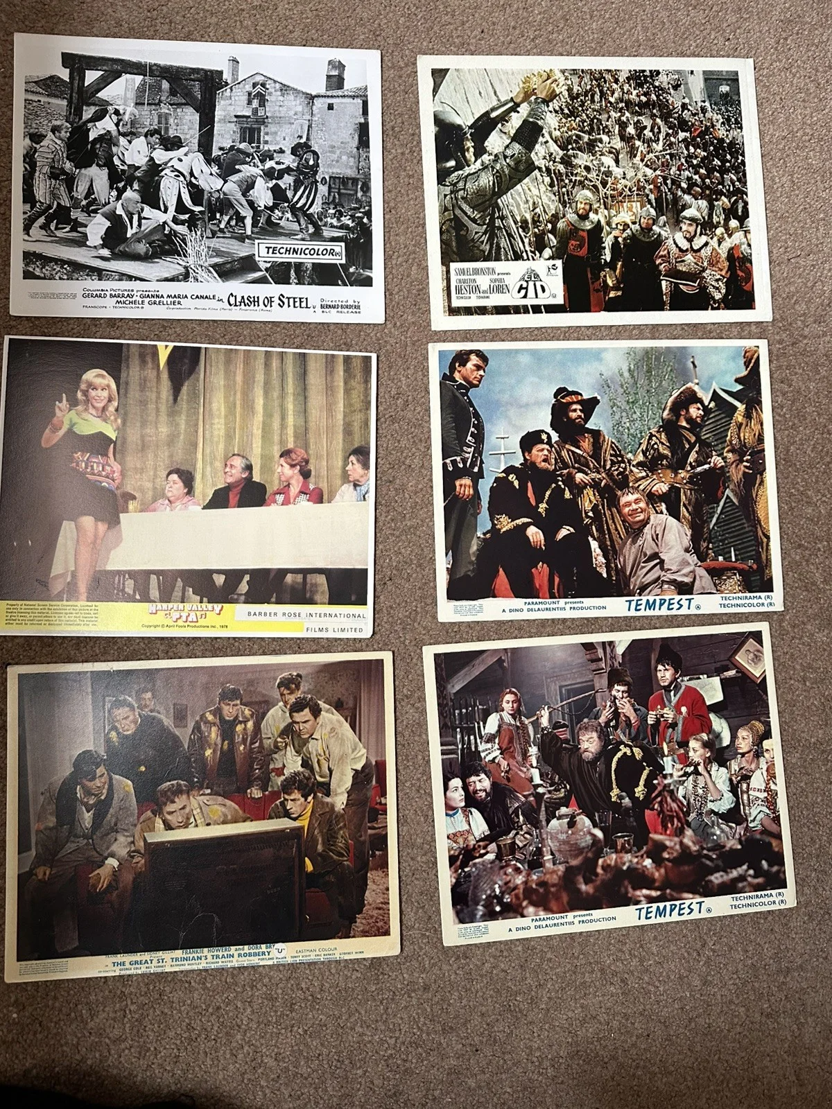 Bundle Of 40 Rare Original Lobby Cards …. Charlton Heston. George Segal., изображение 3
