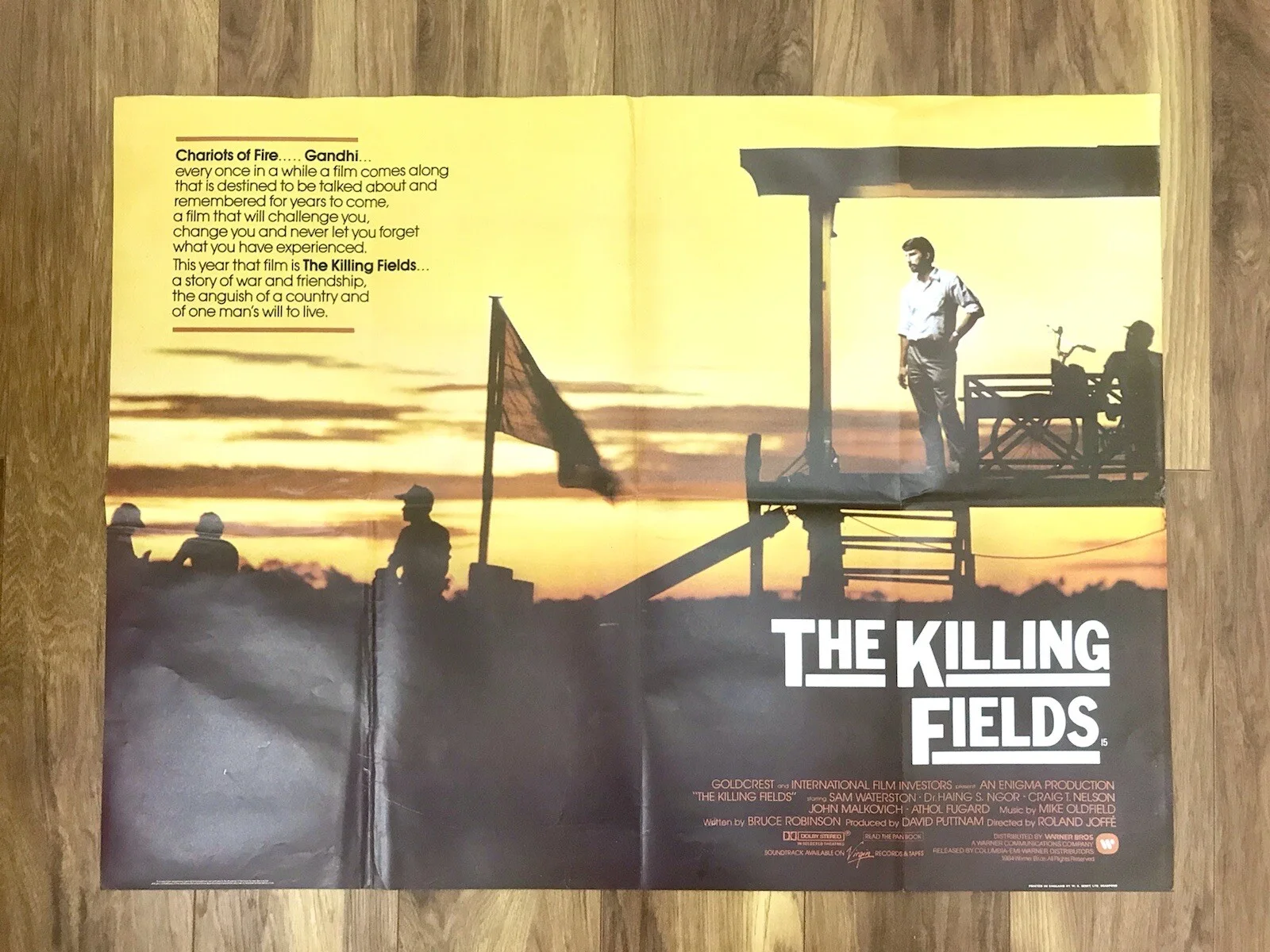 KILLING FIELDS Original Movie Poster SAM WATERSTON JOHN MALKOVICH HAING S NGOR, image 2