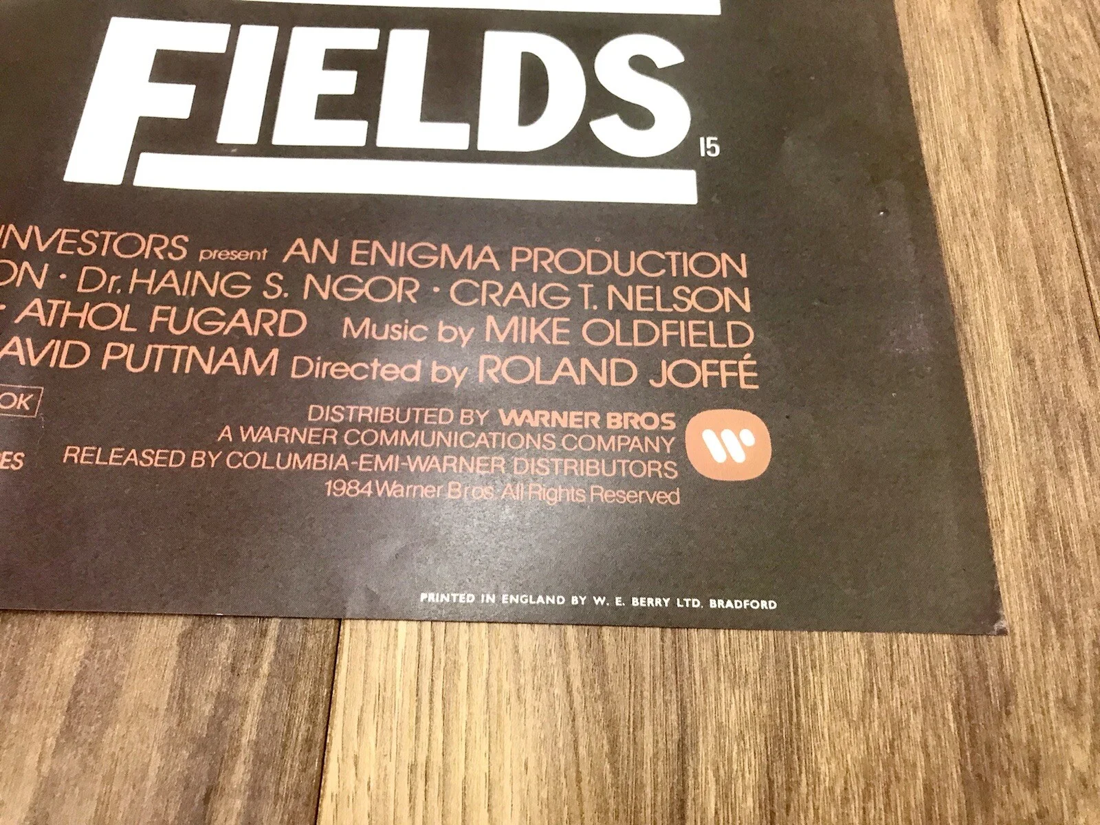 KILLING FIELDS Original Movie Poster SAM WATERSTON JOHN MALKOVICH HAING S NGOR, image 3