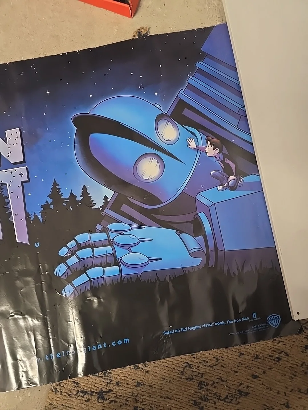 THE IRON GIANT Original Cinema QUAD ROLLED POSTER TED HUGHES 1999, image 3