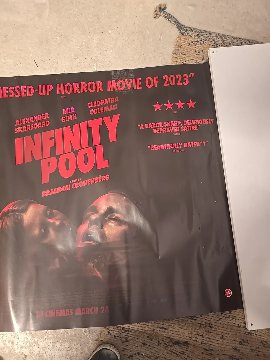 INFINITY POOL Original Cinema UK QUAD POSTER MIA GOTH ALEXANDER SKARSGARD 2023, изображение 2