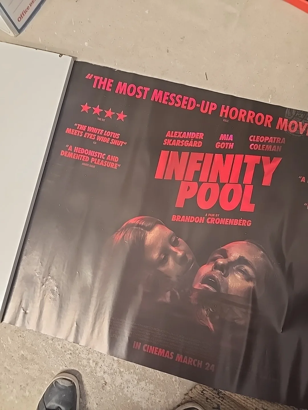 INFINITY POOL Original Cinema UK QUAD POSTER MIA GOTH ALEXANDER SKARSGARD 2023, изображение 3