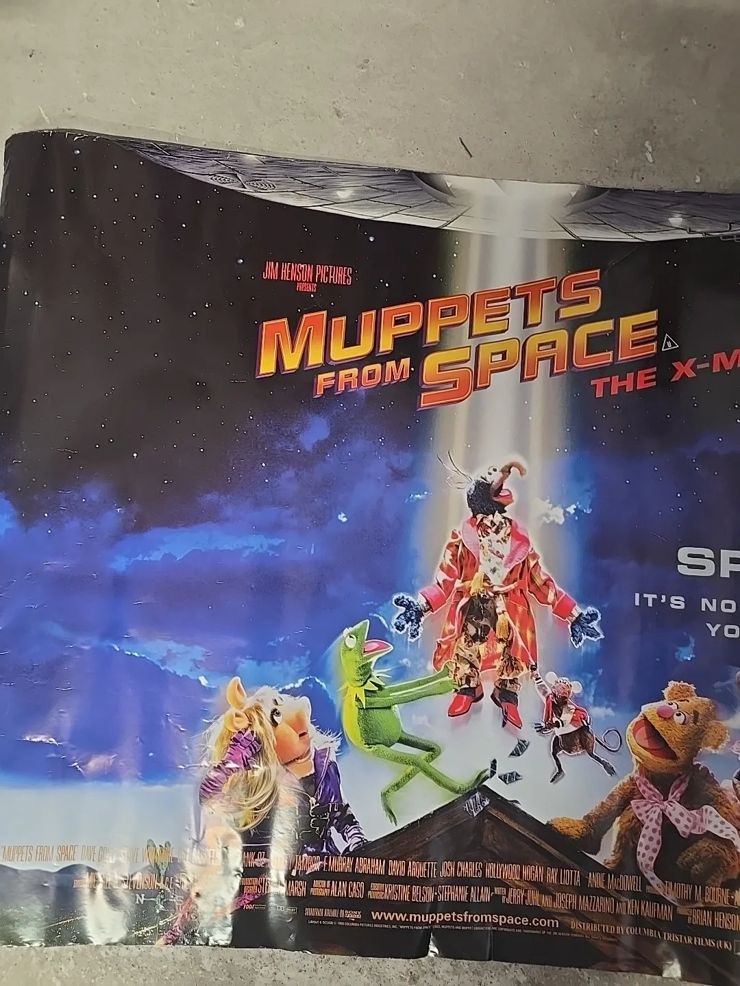 Muppets From Space UK Quad Film Movie Poster Great Condition, изображение 2