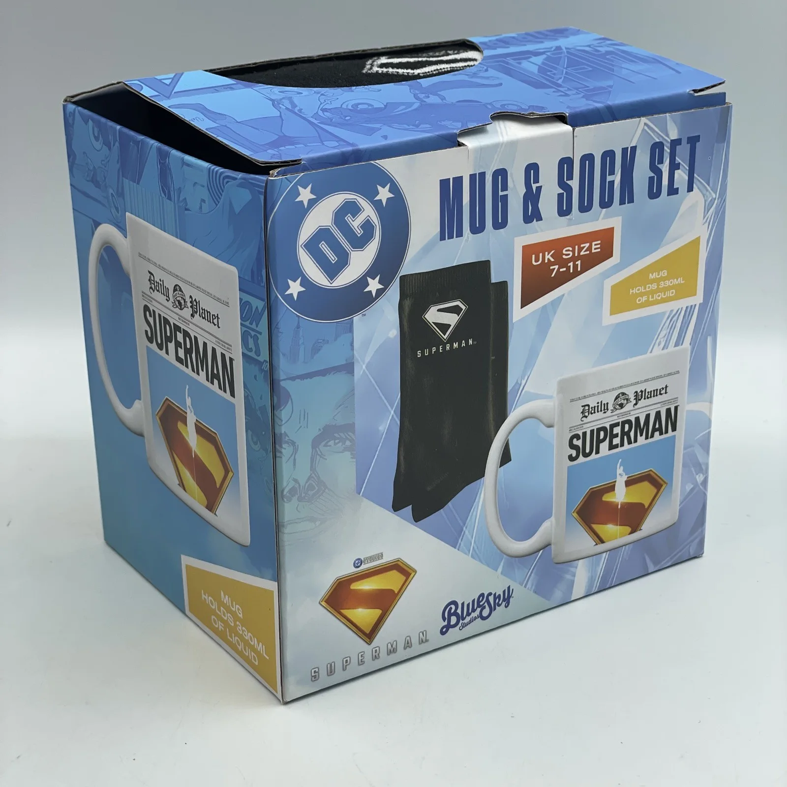 Superman • Mug & Socks Set • Officially Licensed • DC Comics • New in Box, image 2