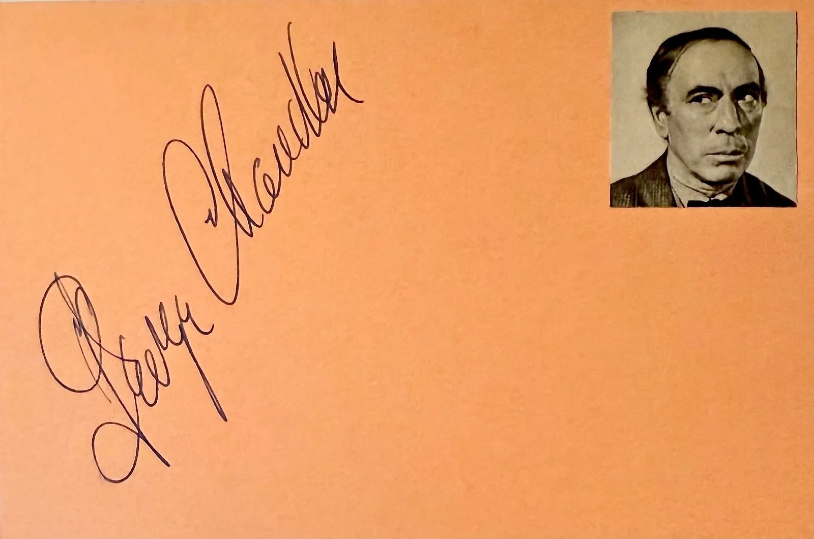 George Chandler — GEORGE CHANDLER Signed Autographed 4"x 6" INDEX CARD Dead Reckoning DEAD RINGER, изображение 3