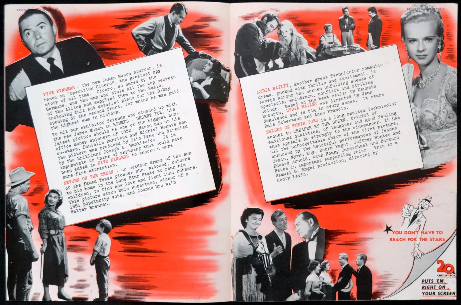 LETTER FROM MURRAY SILVERSTONE 1952 Marlon Brando, Susan Hayward TRADE ADVERT, изображение 3