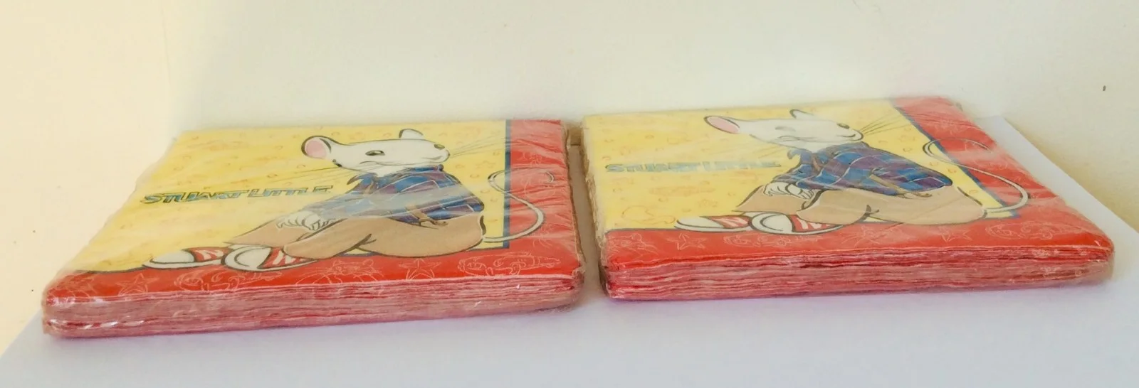 VINTAGE 1999 STUART LITTLE MOVIE MOUSE NAPKINS SERVIETTES PARTY DECOR COLLECT, изображение 3