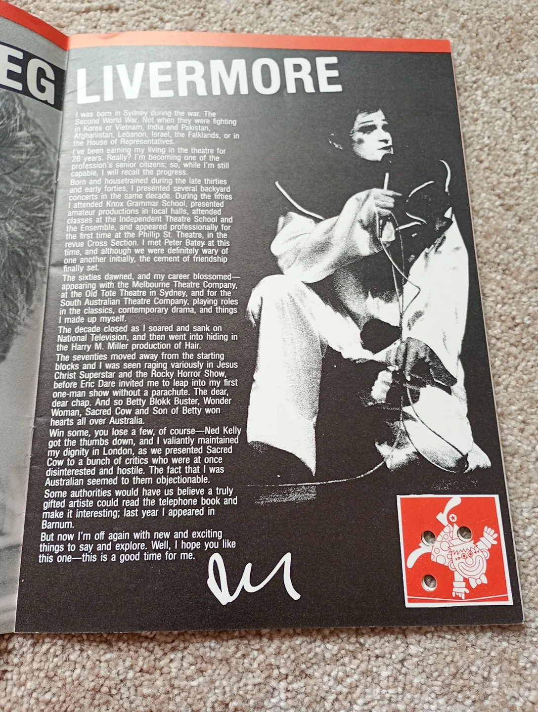 Reg Livermore's Firing Squad 1983 Her Majesty's Theatre Programme Melbourne, изображение 4
