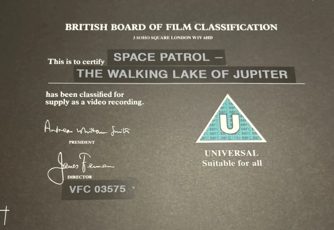 BBFC Black Certificate Card - 1963 Space Patrol S1E23 - Early Marionette Sci-Fi, изображение 5