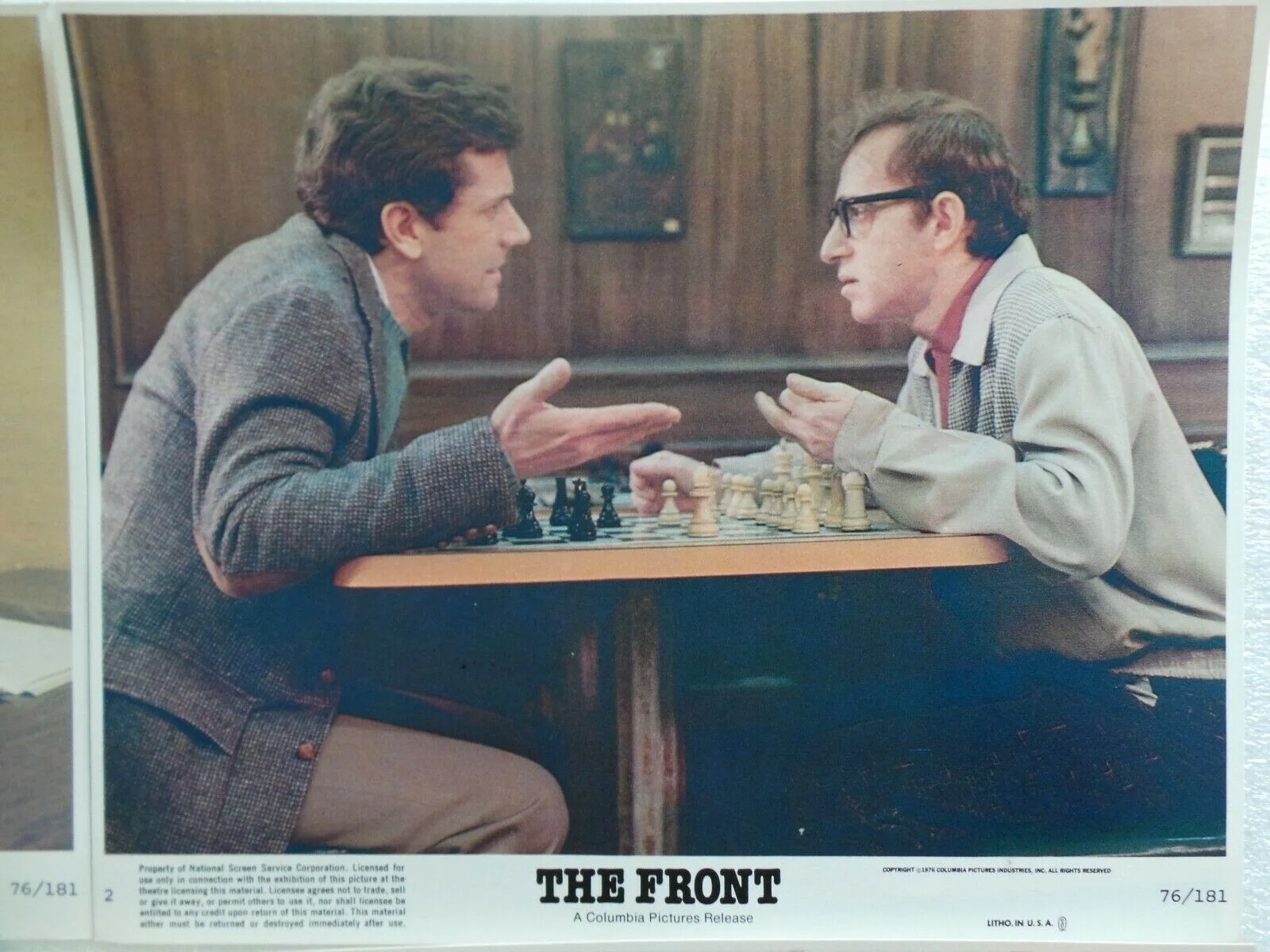 ORIGINAL 1976 LOBBY CARD SET 10" x 8" - THE FRONT - WOODY ALLEN - ZERO MOSTEL, изображение 3