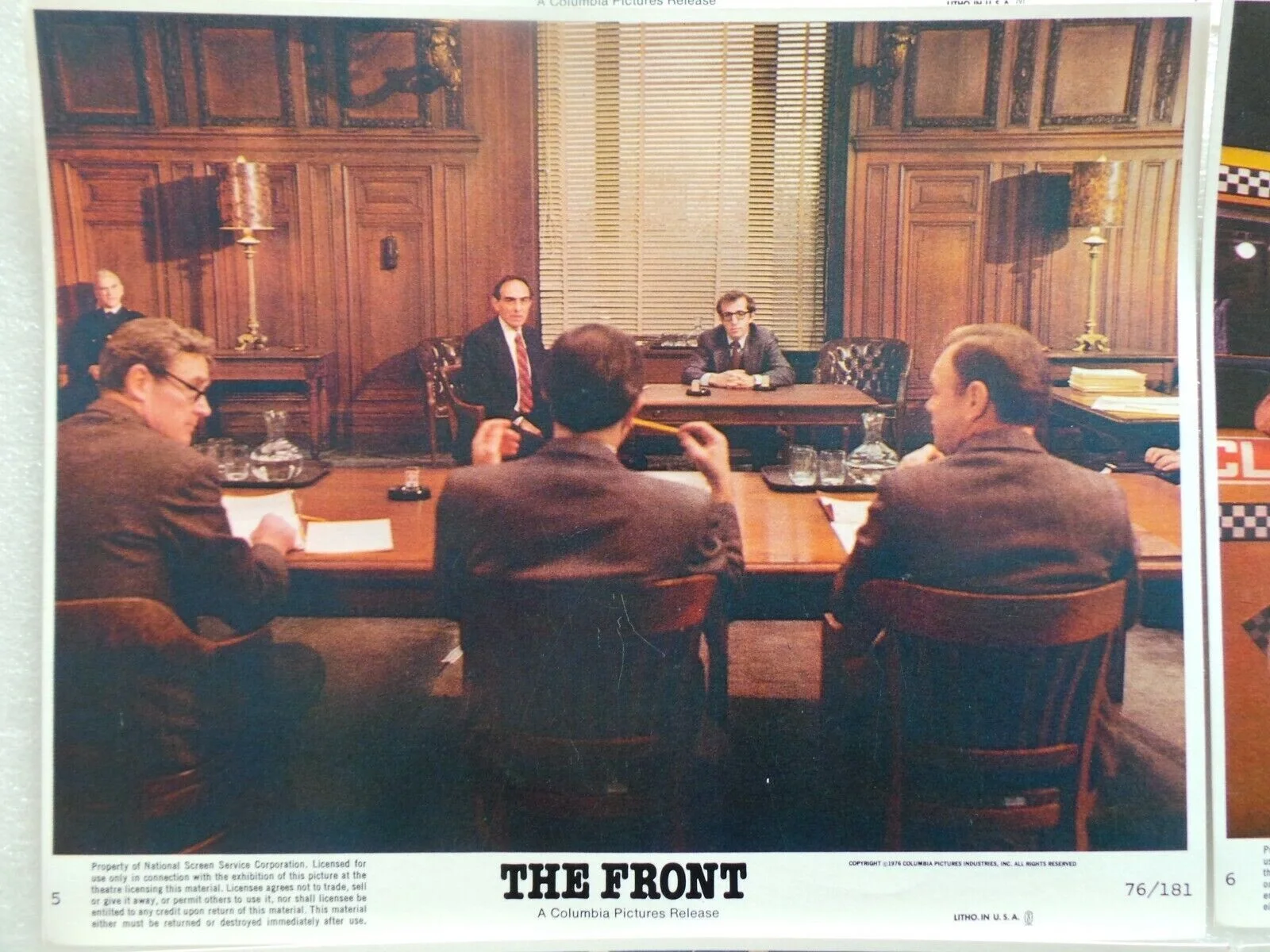 ORIGINAL 1976 LOBBY CARD SET 10" x 8" - THE FRONT - WOODY ALLEN - ZERO MOSTEL, изображение 4