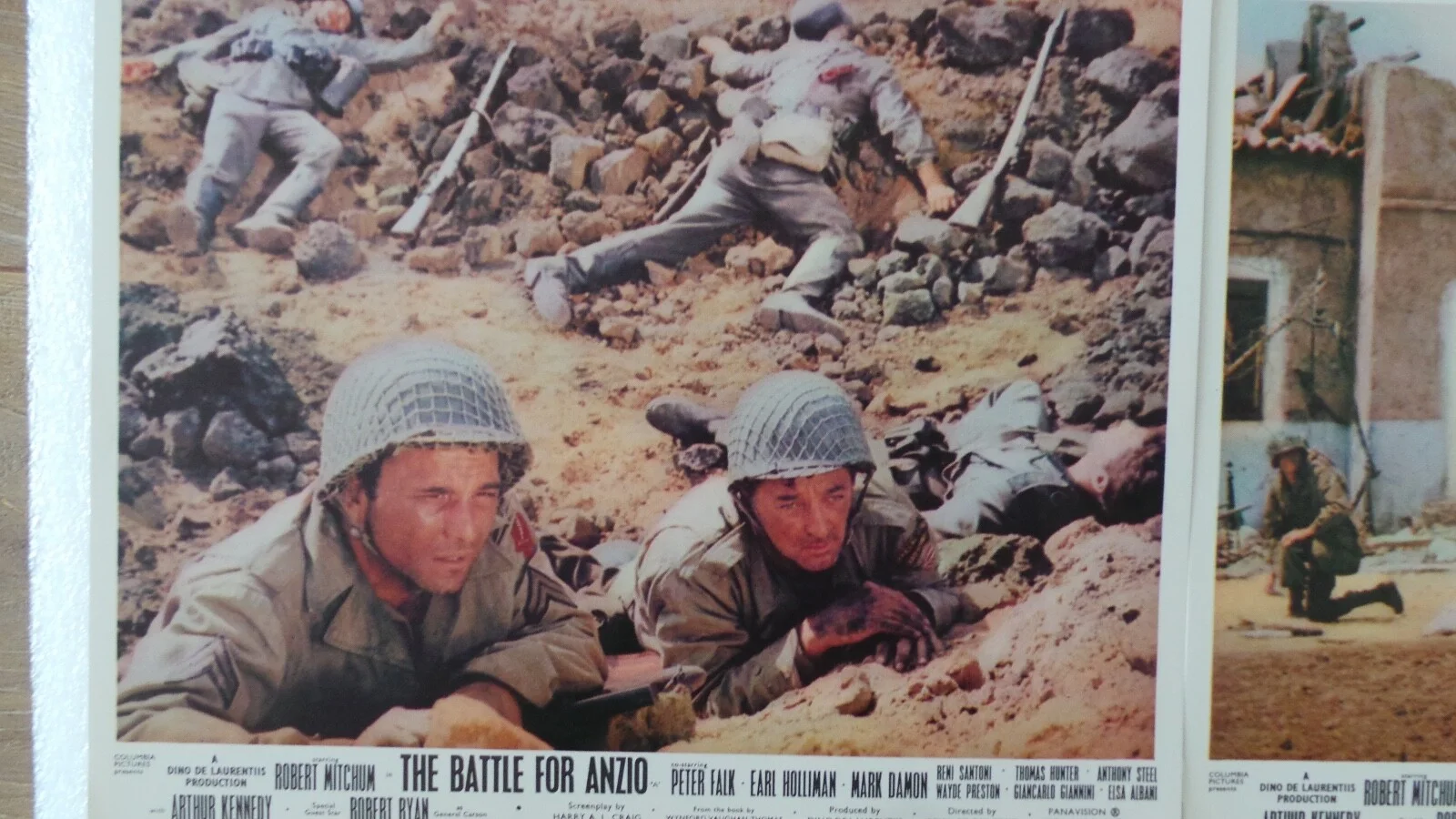 ORIGINAL 1968 LOBBY CARD SET 10 x 8 - 'BATTLE FOR ANZIO' - MITCHUM - FALK - RYAN, изображение 4